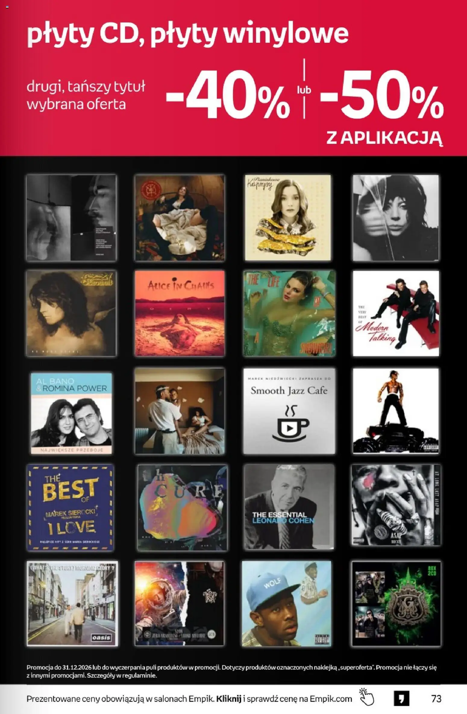 Empik promocje - Tom kultury Muzyka od 09.09.2026 | Strona: 11 | Produkty: Plyty, Płyty Winylowe