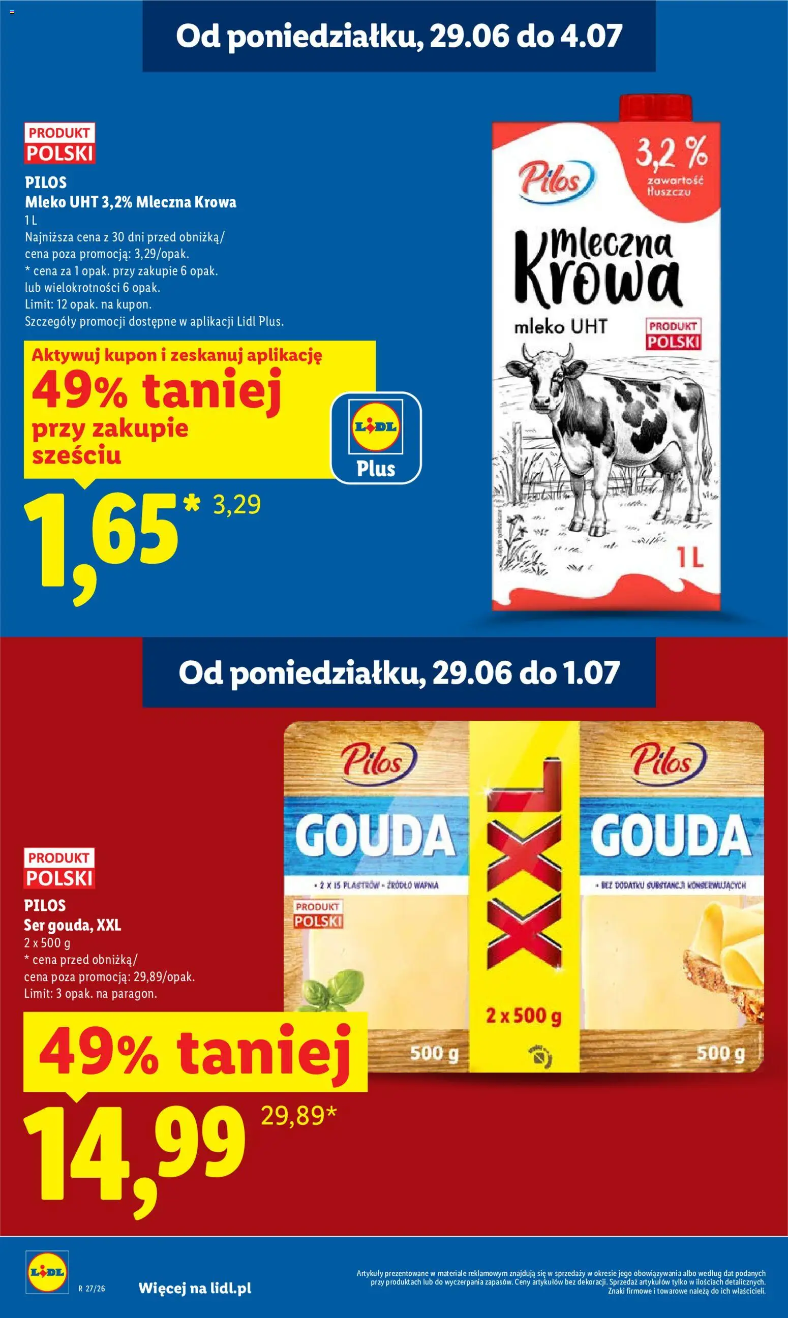 Lidl Polsko leták od 29.06.2026 | Strana: 4 | Produkty: Gouda, Mléko