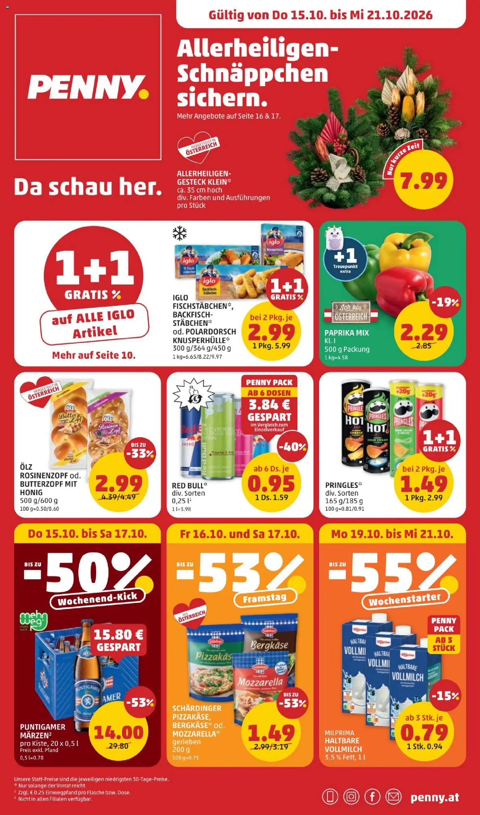 Penny Markt Flugblatt gültig ab 15.10.2026 | Seite: 2 | Produkte: Rosinen, Vollmilch, Butter