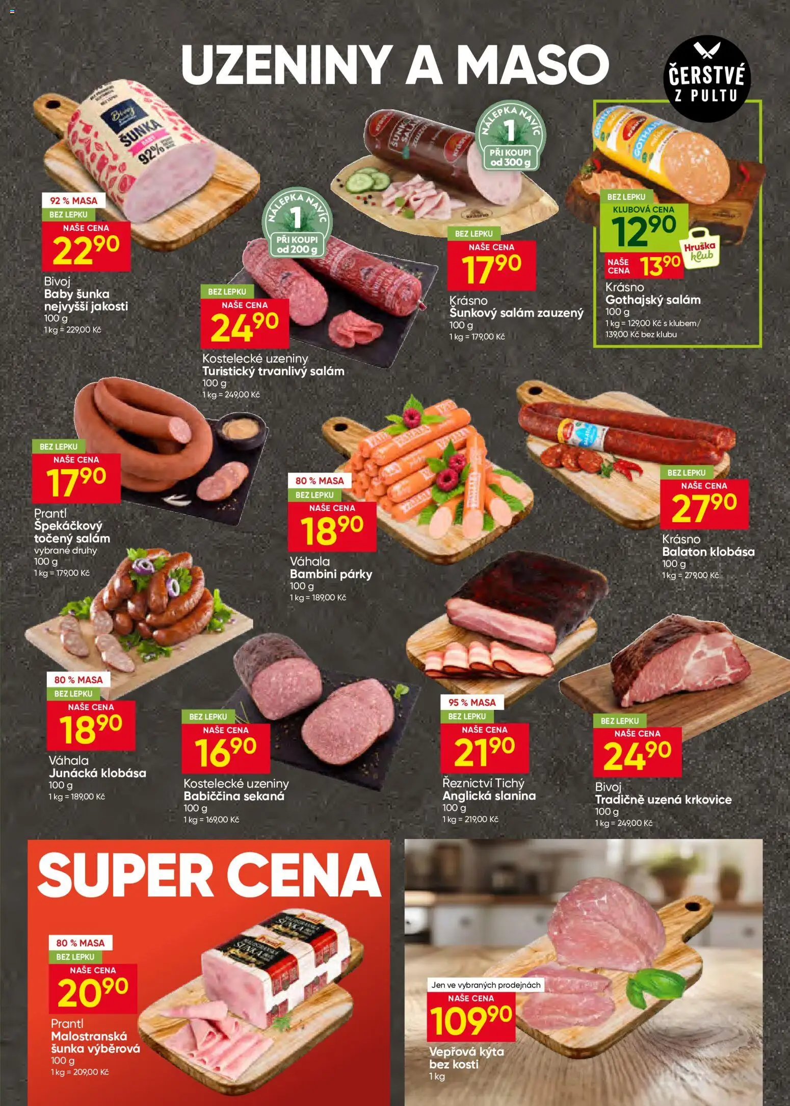 Hruška leták od 07.10.2026 | Strana: 3 | Produkty: Salám, Šunka, Klobása, Kýta