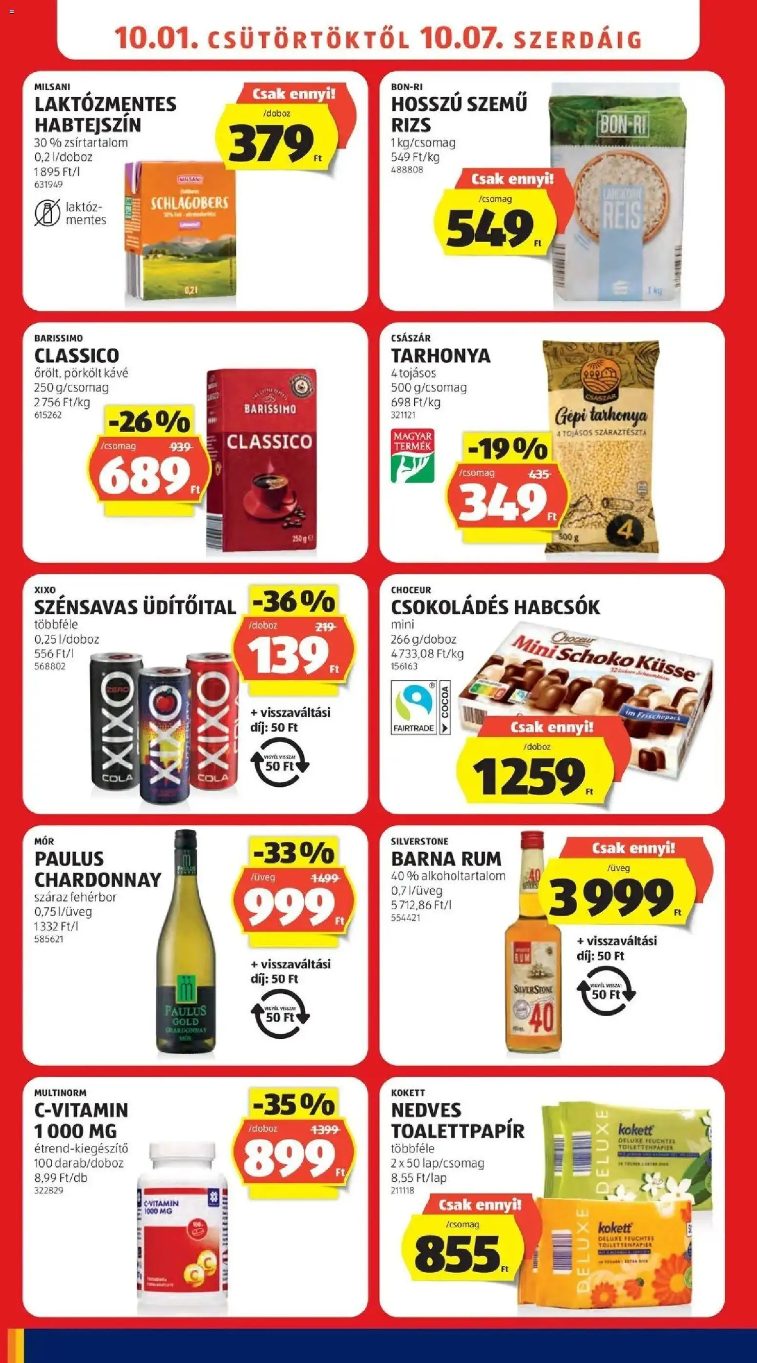 Aldi aktuális akciós újság - 2026.09.26. -tól/töl > akció, lapozható szórólap 🛍️ | Oldal: 8 | Termékek: Laktózmentes, Tarhonya, XIXO, Fehérbor