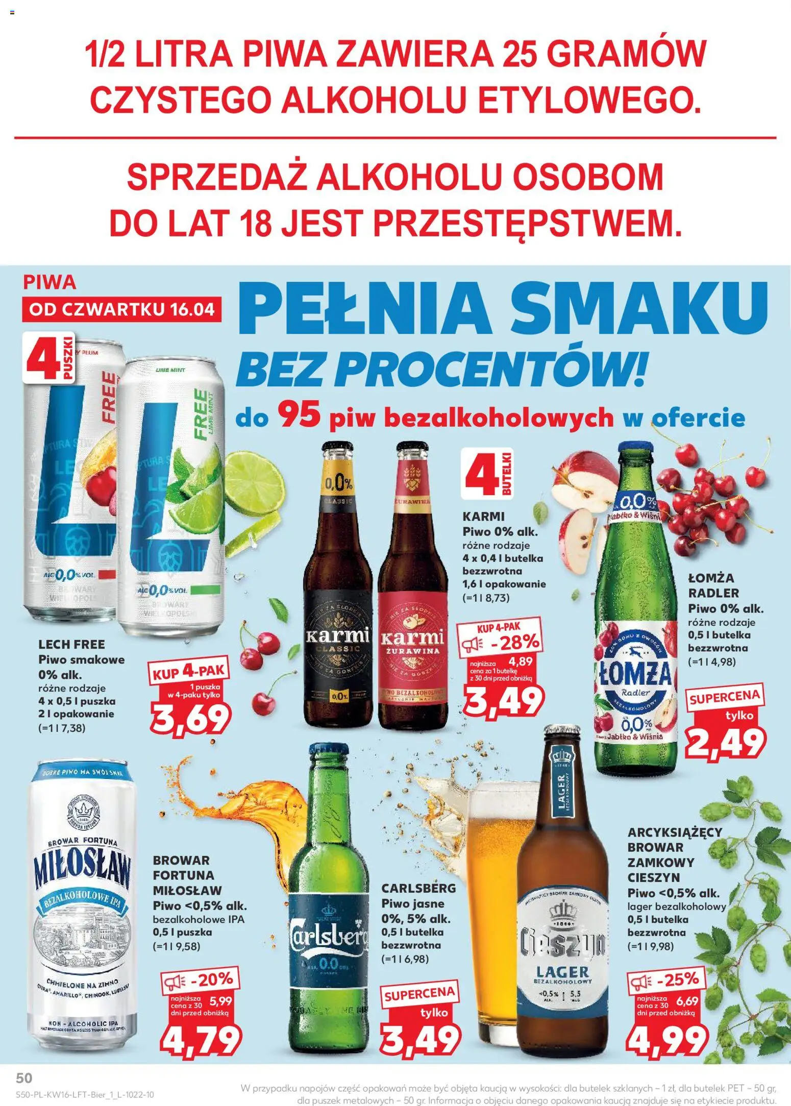 Kaufland Polsko leták od 16.04.2026 | Strana: 50 | Produkty: Radler