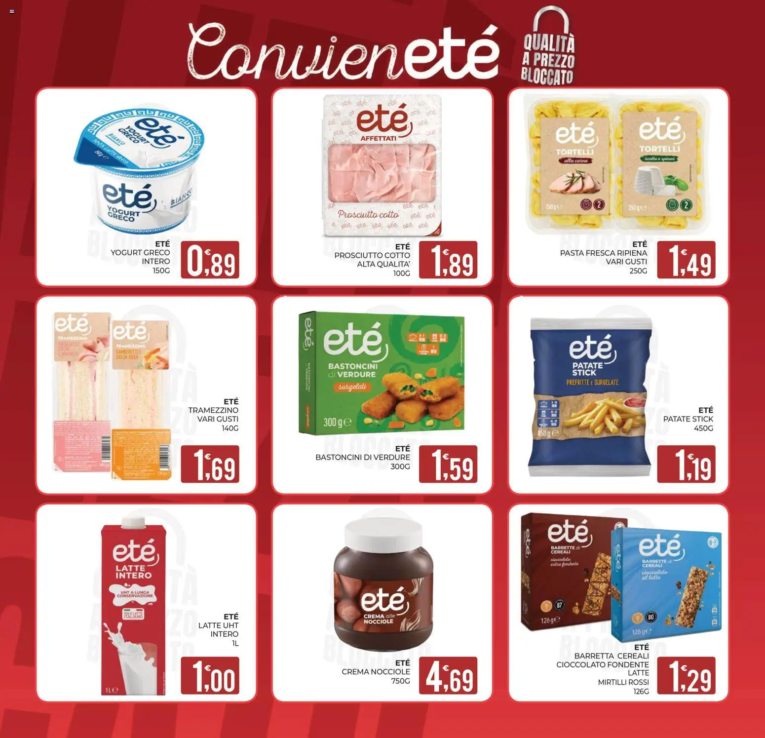 Volantino Eté del 22/09/2026 | Pagina: 28 | Prodotti: Prosciutto Cotto, Verdure, Pasta, Barretta