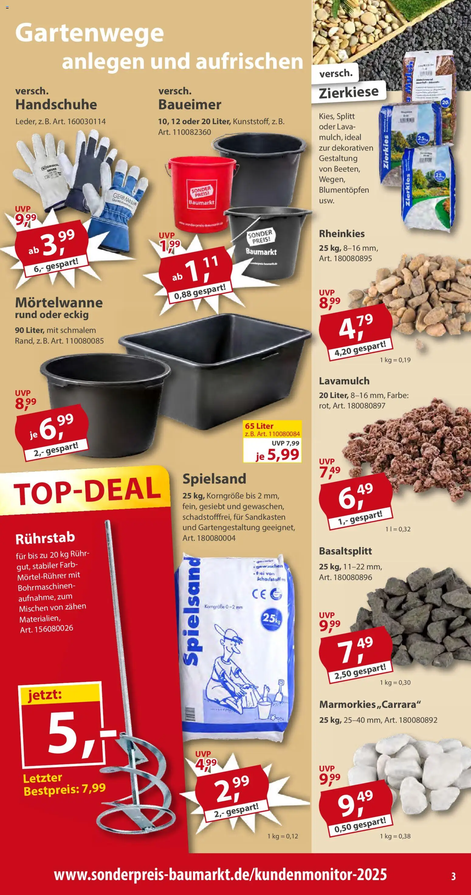Sonderpreis Baumarkt Prospekt 	 – gültig ab 23.05.2026 | Seite: 3 | Produkte: Handschuhe