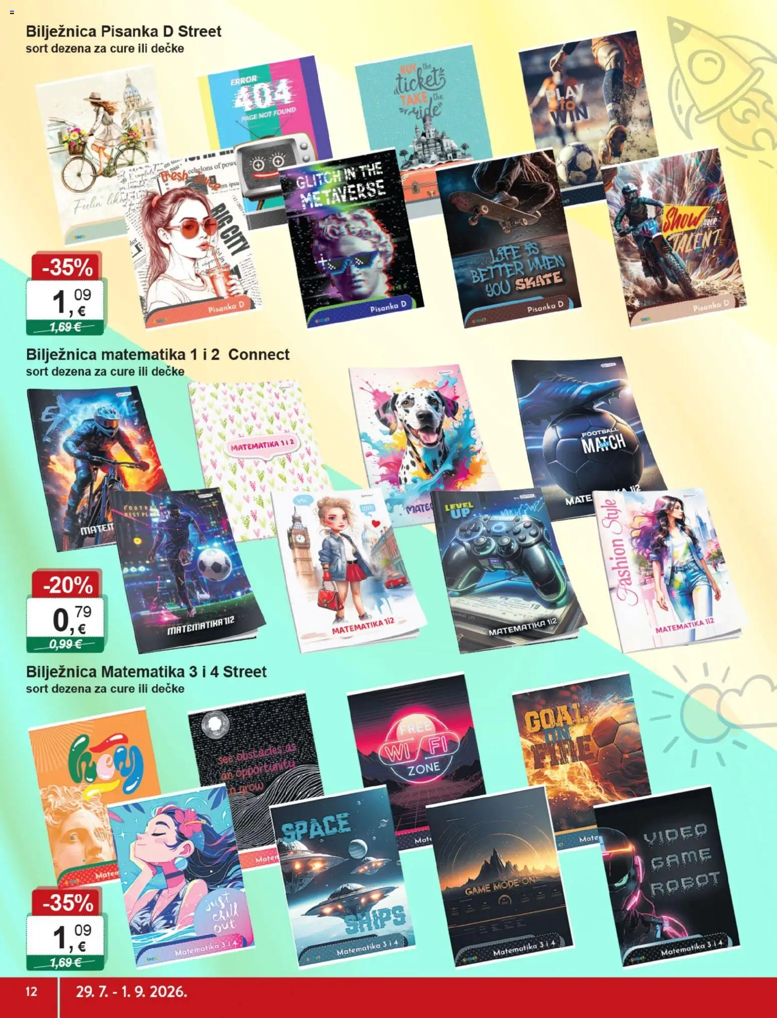 KTC katalog | vrijedi od 29.07.2026 | Stranica: 12 | Proizvodi: Robot, Video, Bilježnica, Pisanka