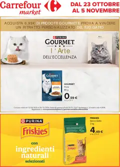 Anteprima del volantino Carrefour volantino Market Purina valido a partire dal 23/10/2026