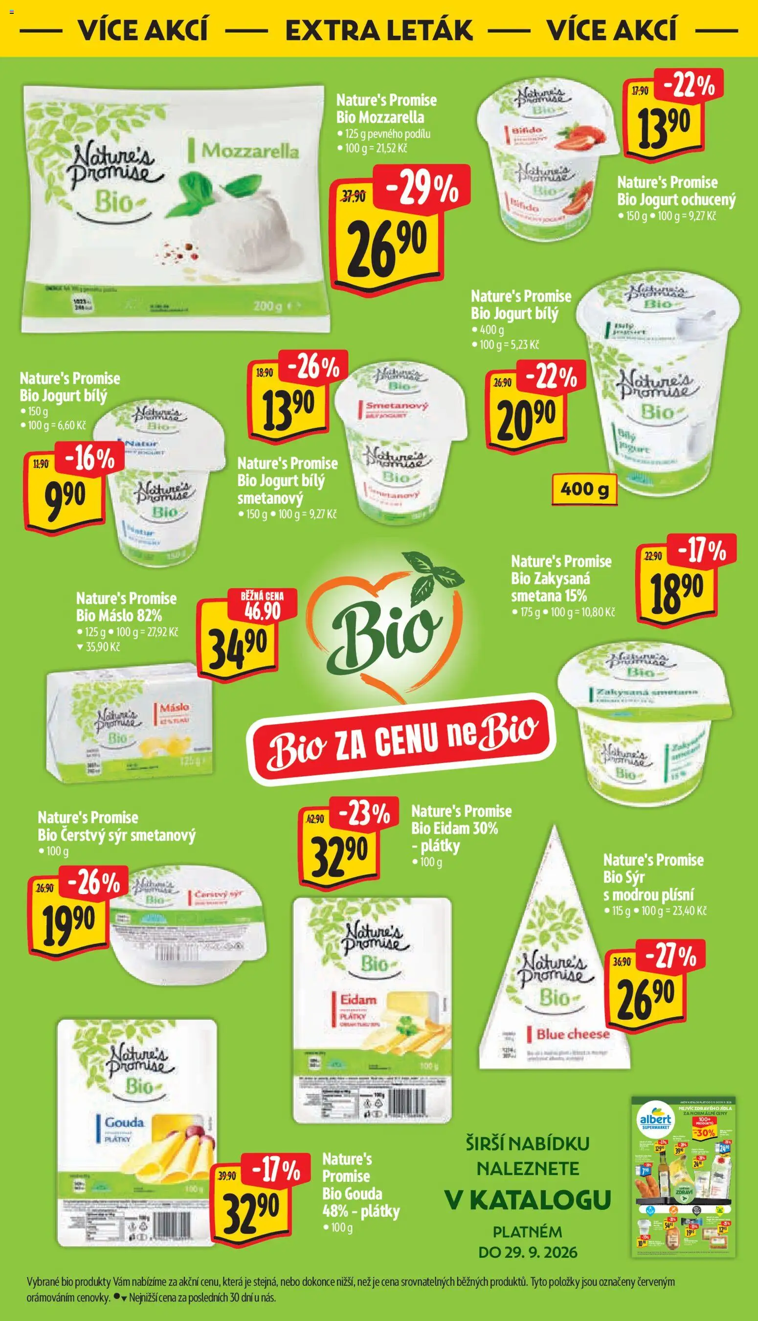 Albert leták - Supermarket - Šumperk od 16.09.2026 | Strana: 38 | Produkty: Bio jogurt, Máslo, Jogurt, Eidam
