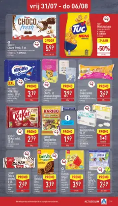 Kinder, CHOCO, fresh, met melkvulling, hazelnootcrème en chocolade - Voorbeeld van een folder van Aldi, geldig van 27/07/2026 | Pagina: 19 | Producten: Granen, Wafels, Limoen, Chocolade