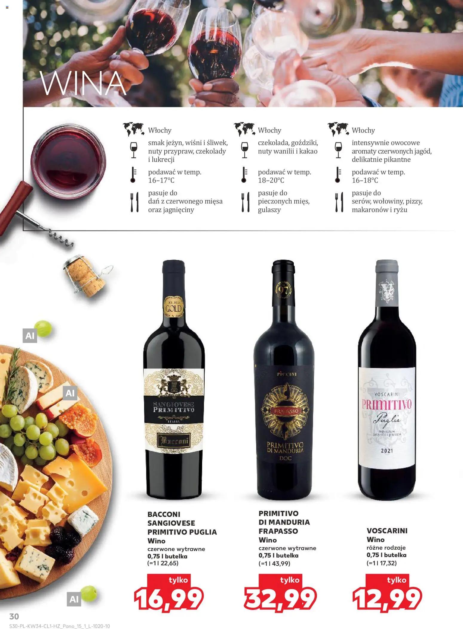 Kaufland Polsko leták - Barek od 20.08.2026 | Strana: 30 | Produkty: Primitivo Puglia, Primitivo, Kakao