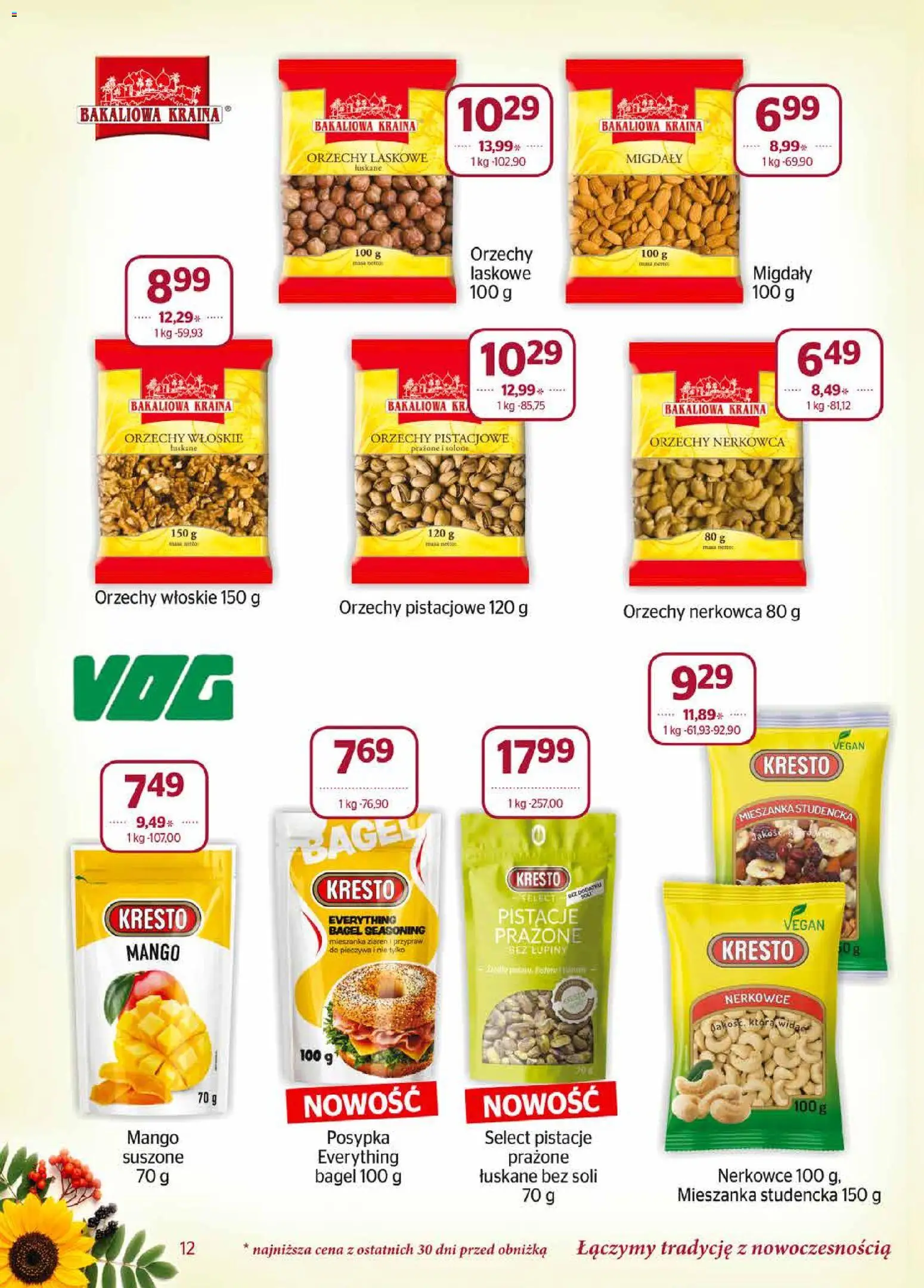 Społem gazetka od 01.09.2026 | Strona: 12 | Produkty: Mango, Orzechy nerkowca, Pistacje, Orzechy