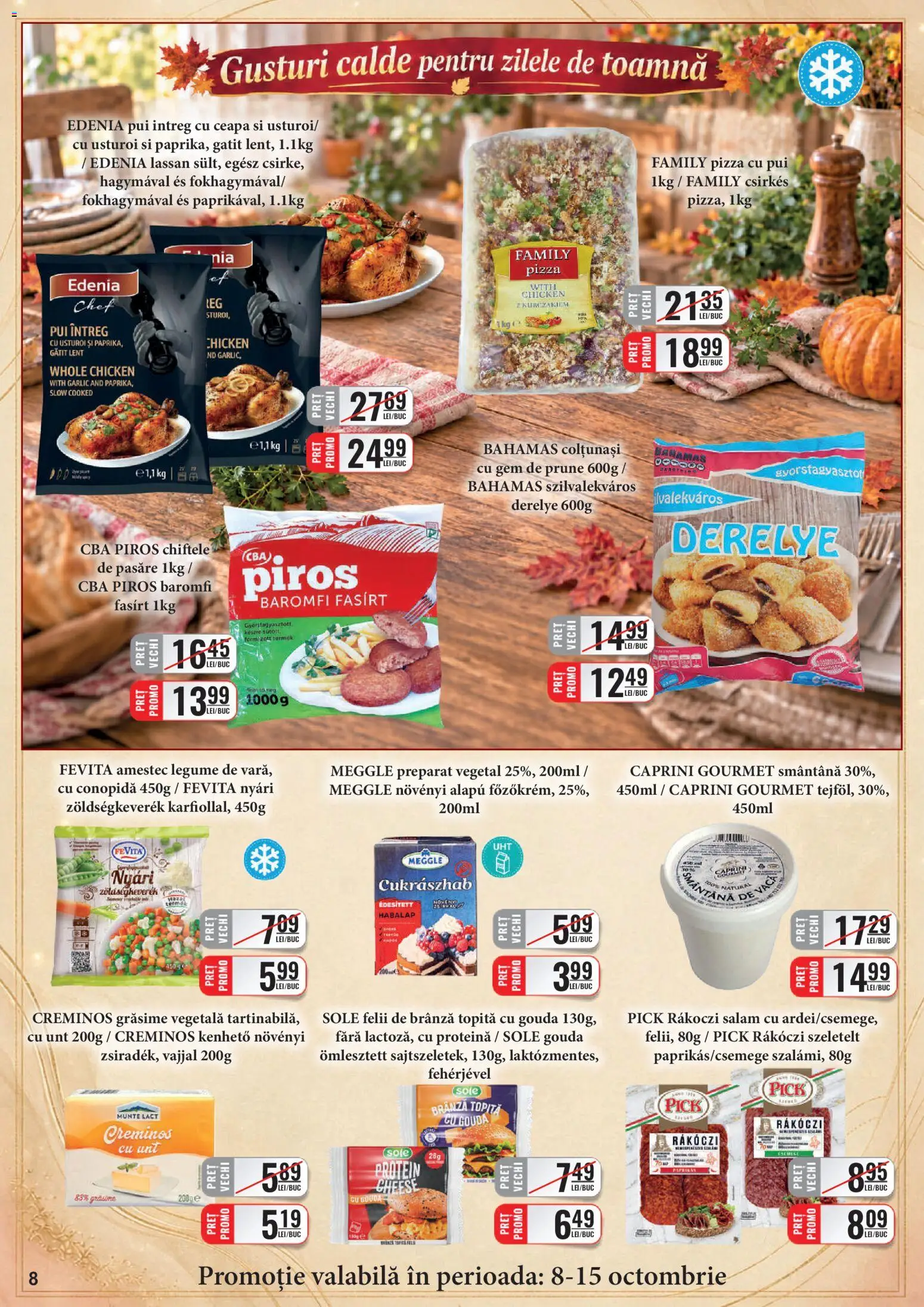 Noul catalog CBA – valabil de la 01.10.2026 | Pagină: 8 | Produse: Conopidă, Pui întreg, Pui, Salam