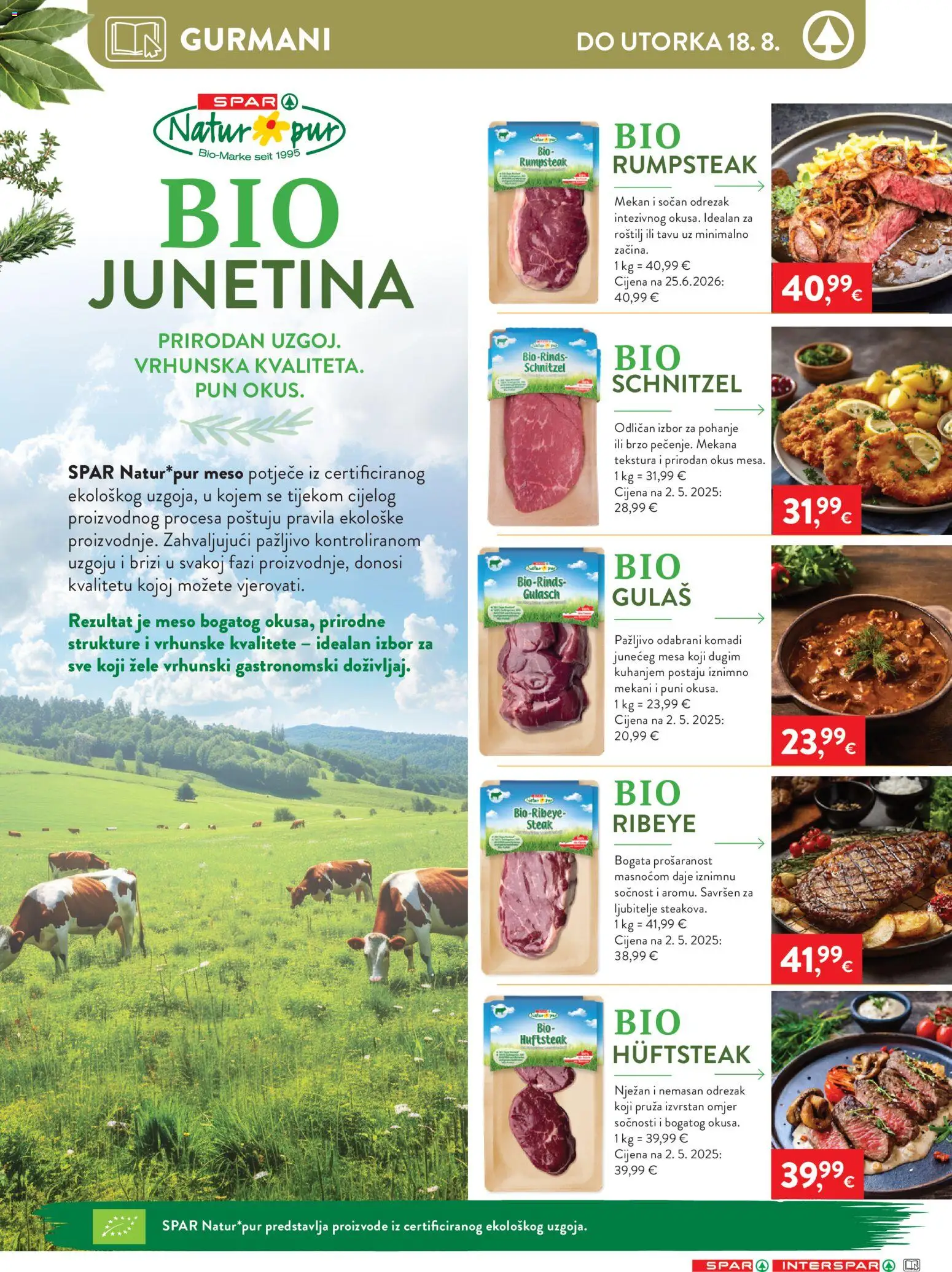 Interspar katalog | vrijedi od 12.08.2026 | Stranica: 10 | Proizvodi: Roštilj, Odrezak, Meso, Junetina
