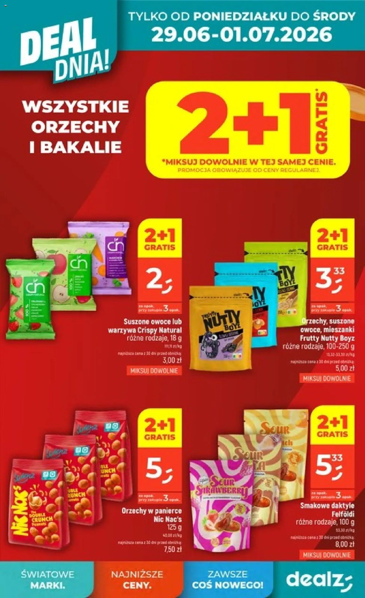 Dealz gazetka od 25.06.2026 | Strona: 7 | Produkty: Orzechy, Warzywa, Owoce