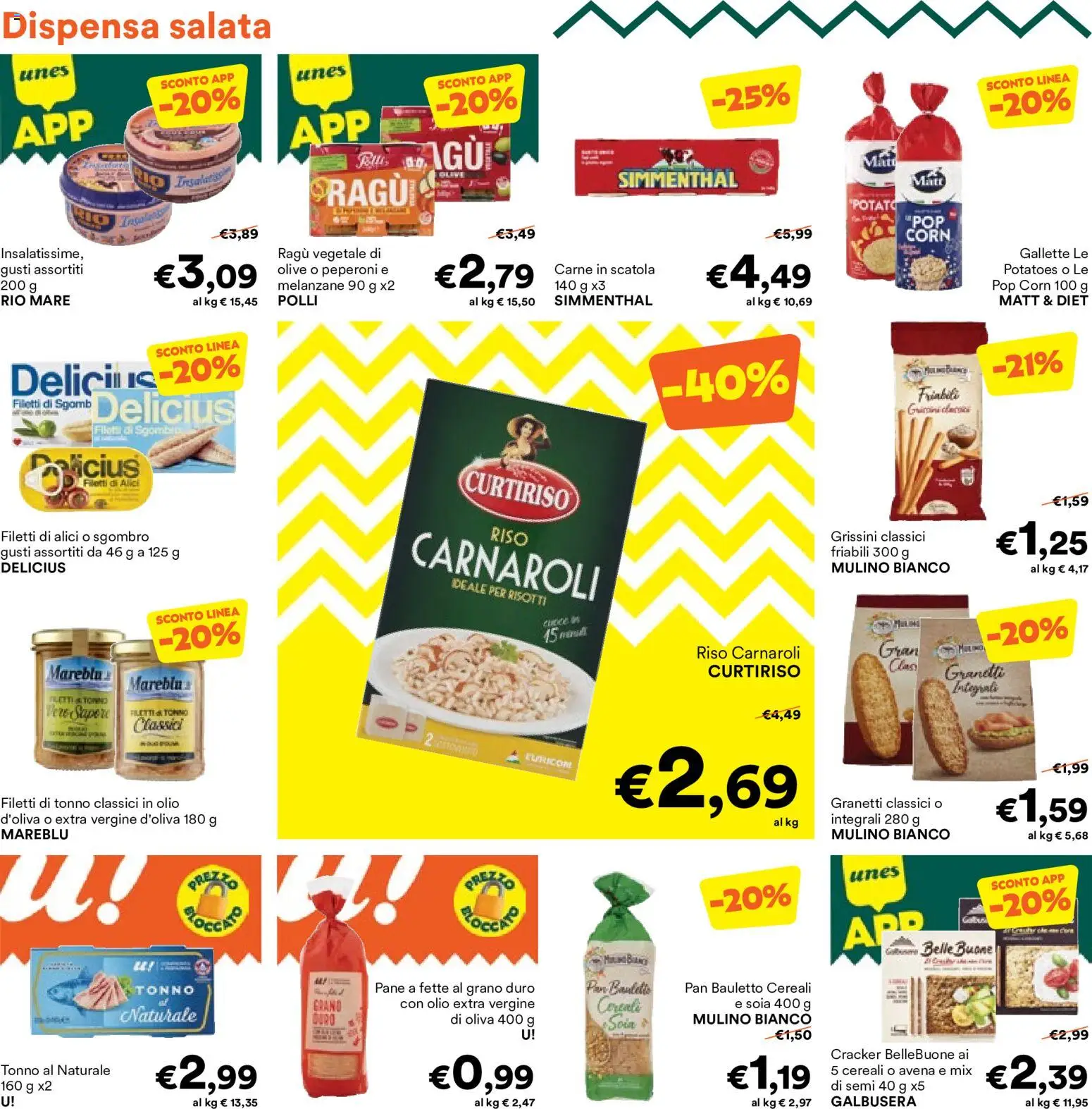 Volantino Unes del 06.05.2026 | Pagina: 12 | Prodotti: Riso, Olive, Gallette, Melanzane