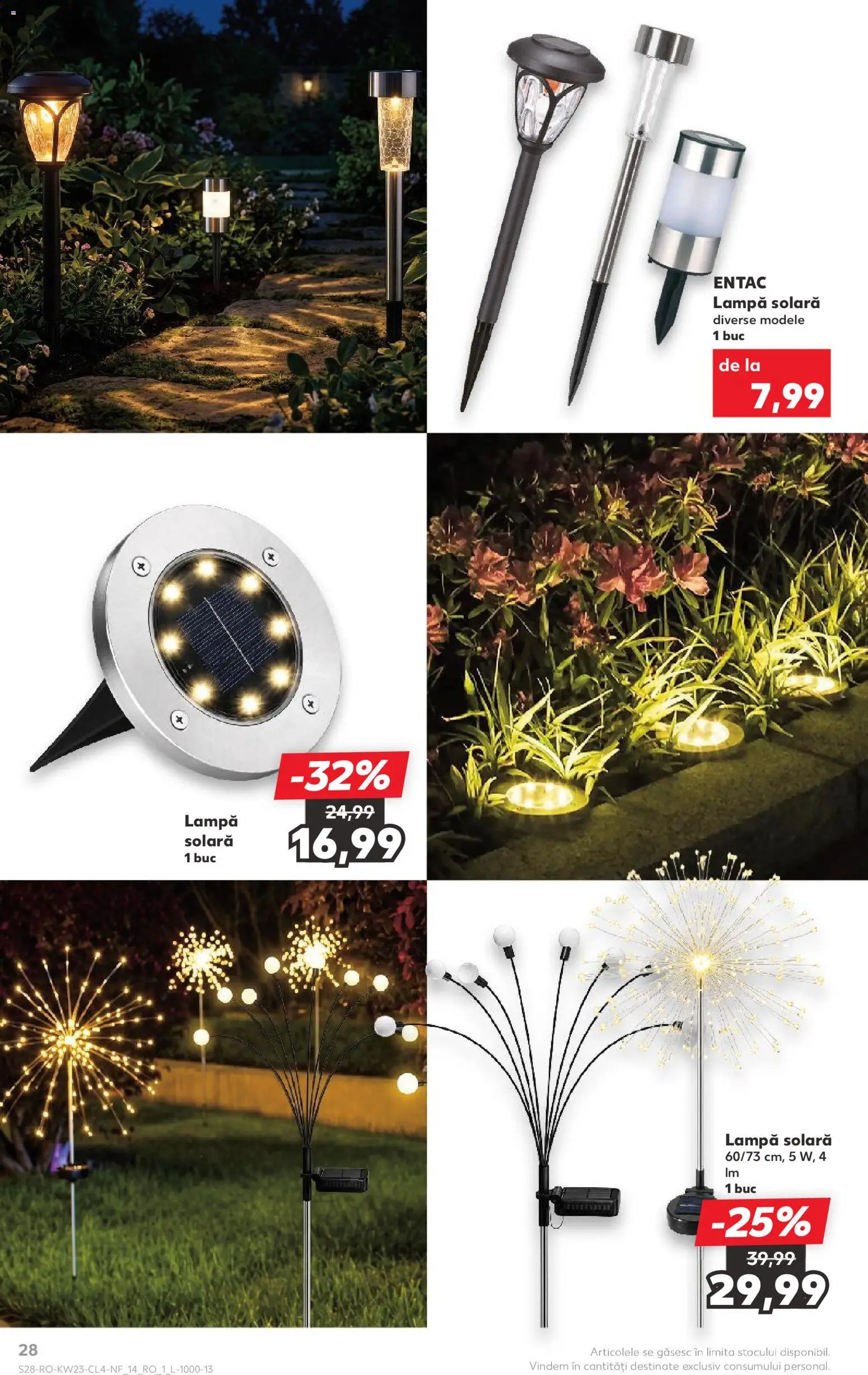 Kaufland RO akciós ujság - amely érvényes a következő dátumtól: 03.06.2026 | Oldal: 28 | Termékek: Lámpa