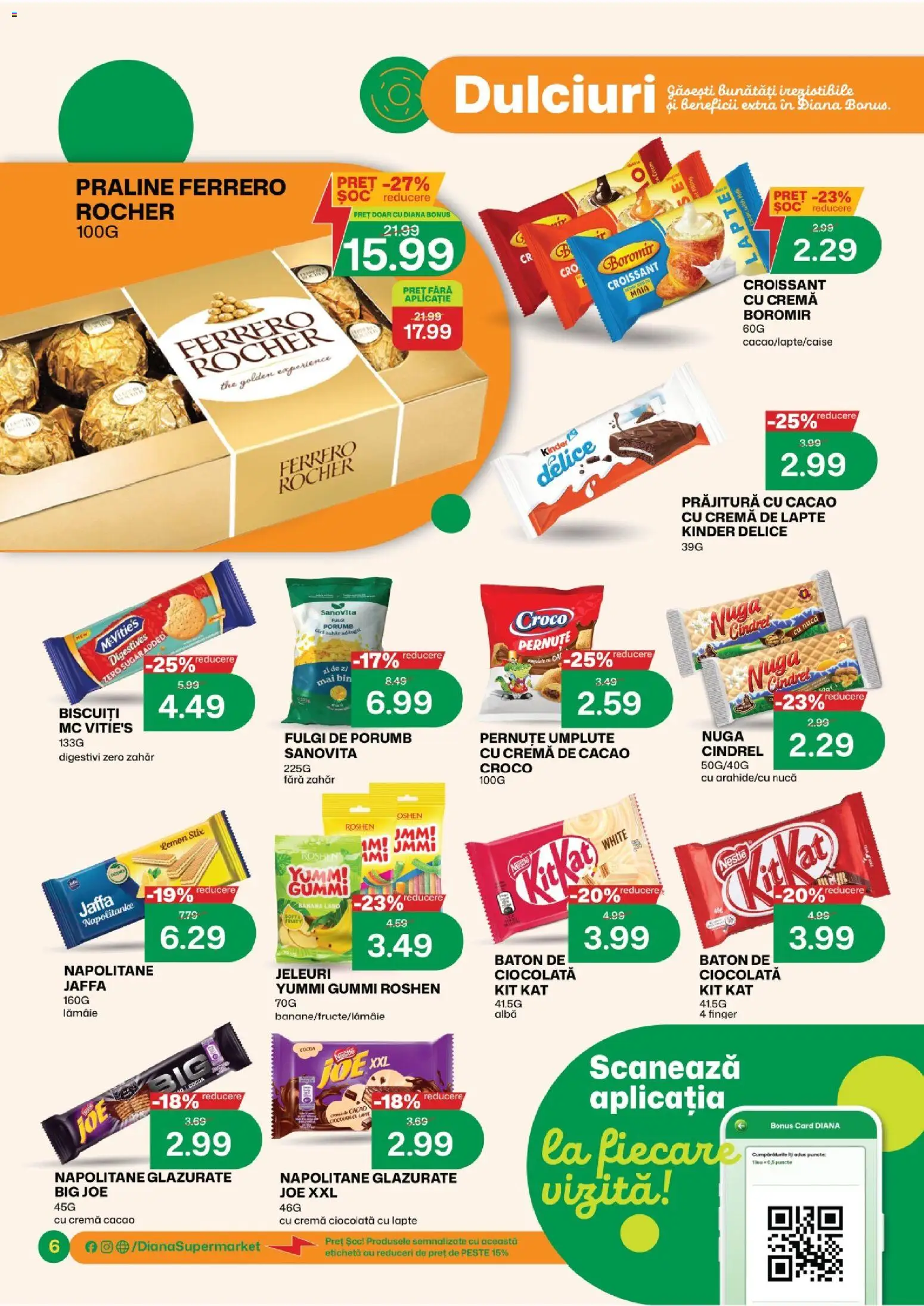 Noul catalog Diana – valabil de la 16.09.2026 | Pagină: 7 | Produse: Zero, Alba, Ciocolată, Zahăr