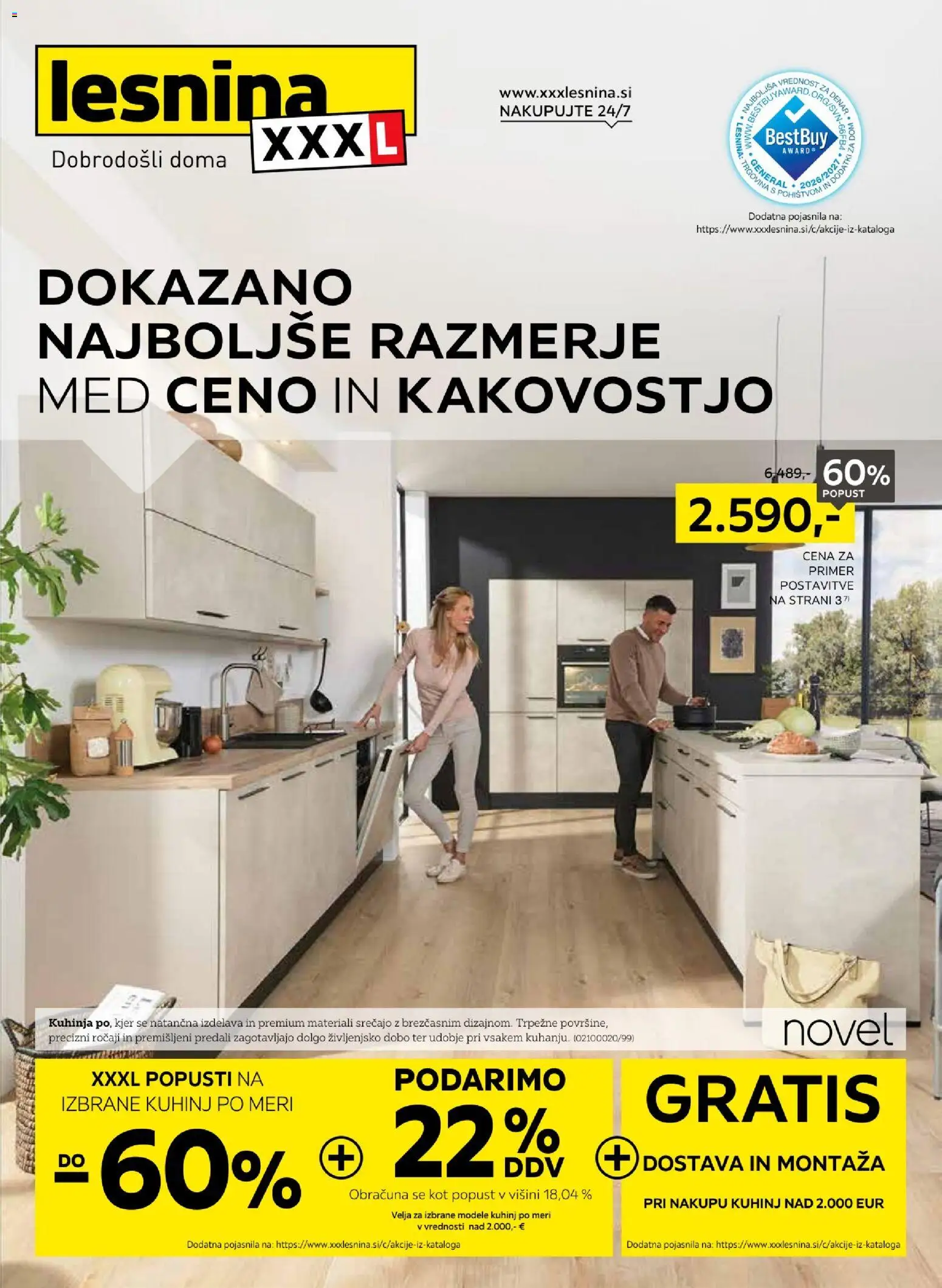 Novi XXXL Lesnina katalog ponudbe – veljaven od 18.05.2026 | Stran: 1 | Izdelki: Kuhinja