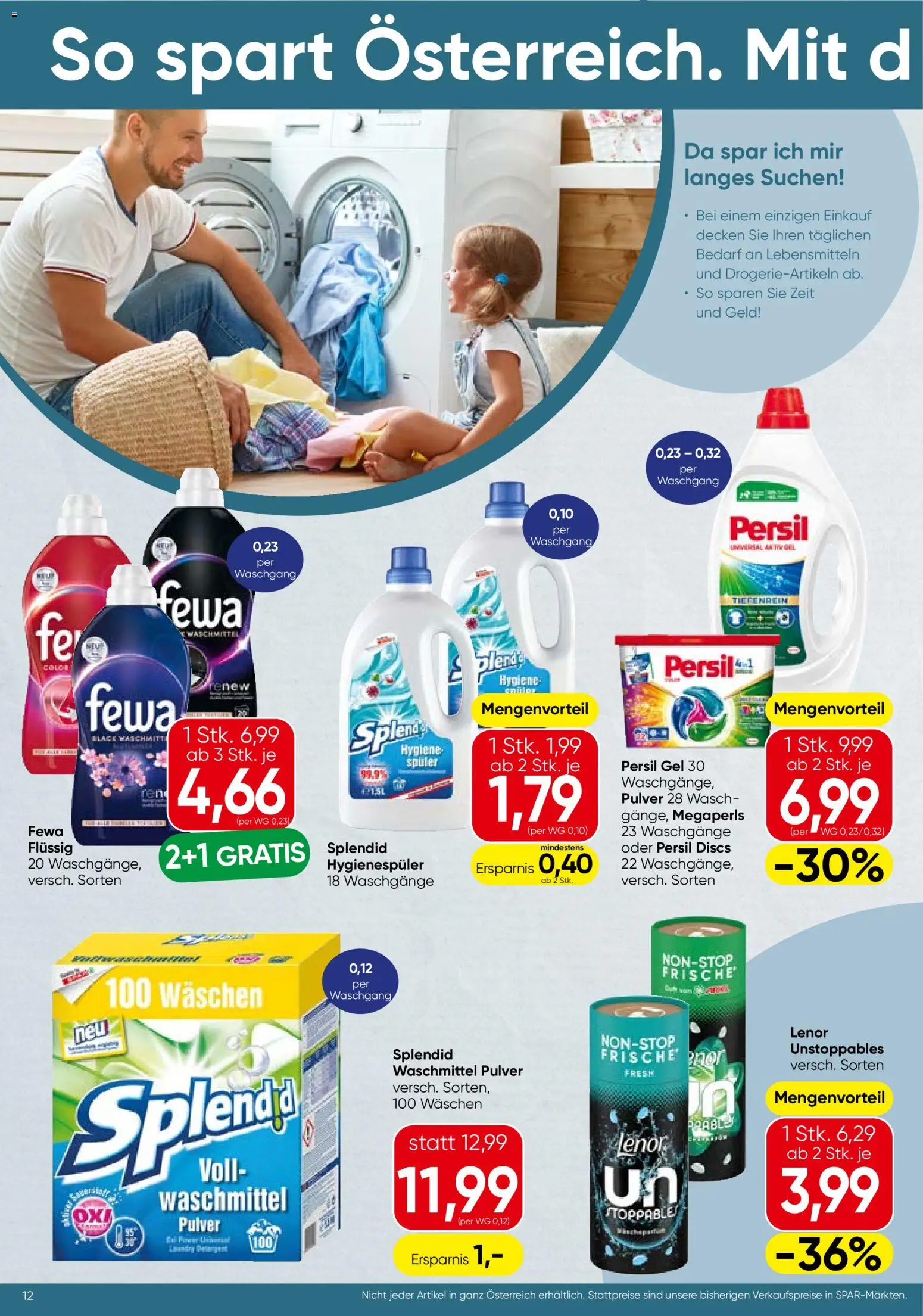 Spar Flugblatt - Burgenland gültig ab 30.04.2026 | Seite: 12 | Produkte: Waschmittel