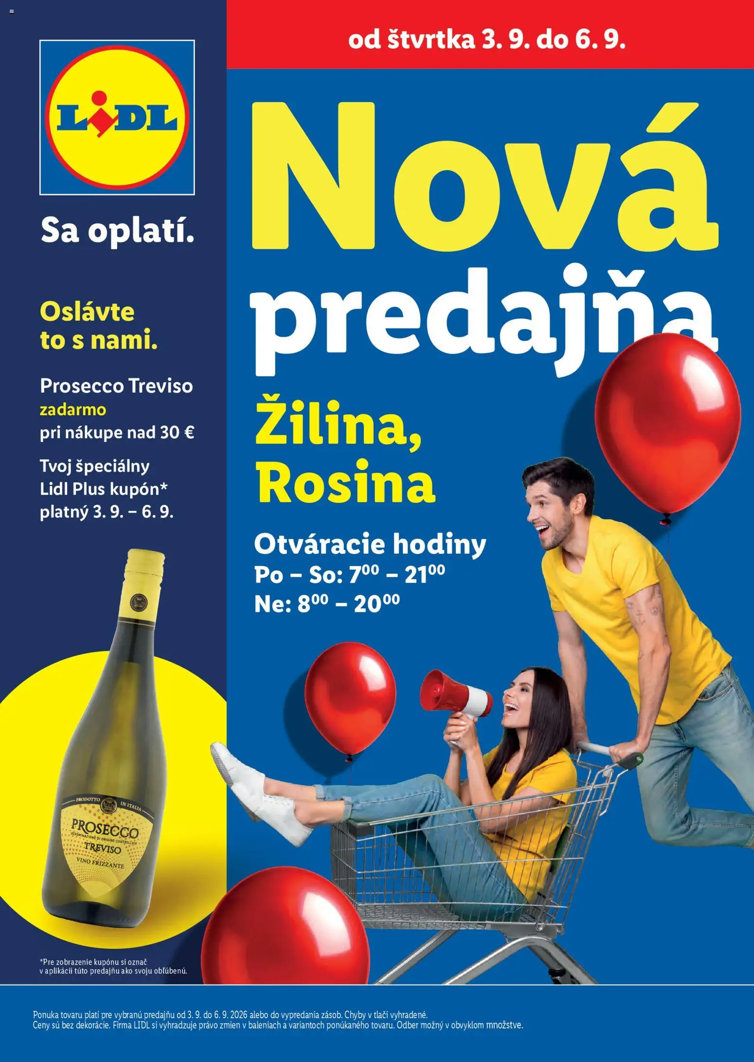 Nové Lidl akcie – leták je platný od 03.09.2026 | Strana: 1 | Produkty: Hodiny, Víno, Prosecco