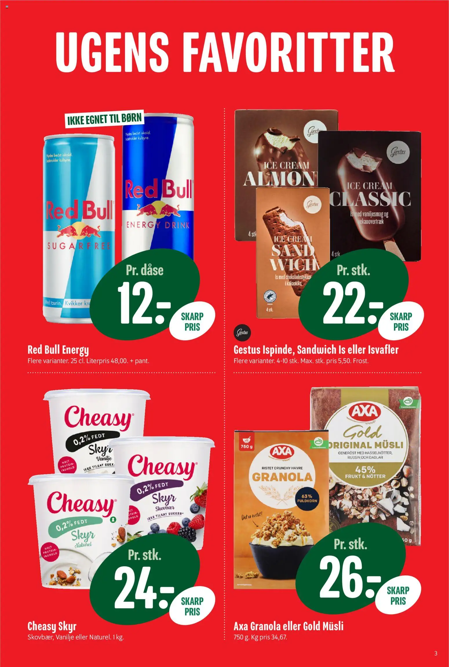 Min Købmand tilbudsavis – gyldig fra 04/09/2026 | Side: 3 | Produkter: Skyr, Müsli, Isvafler, Vanilje