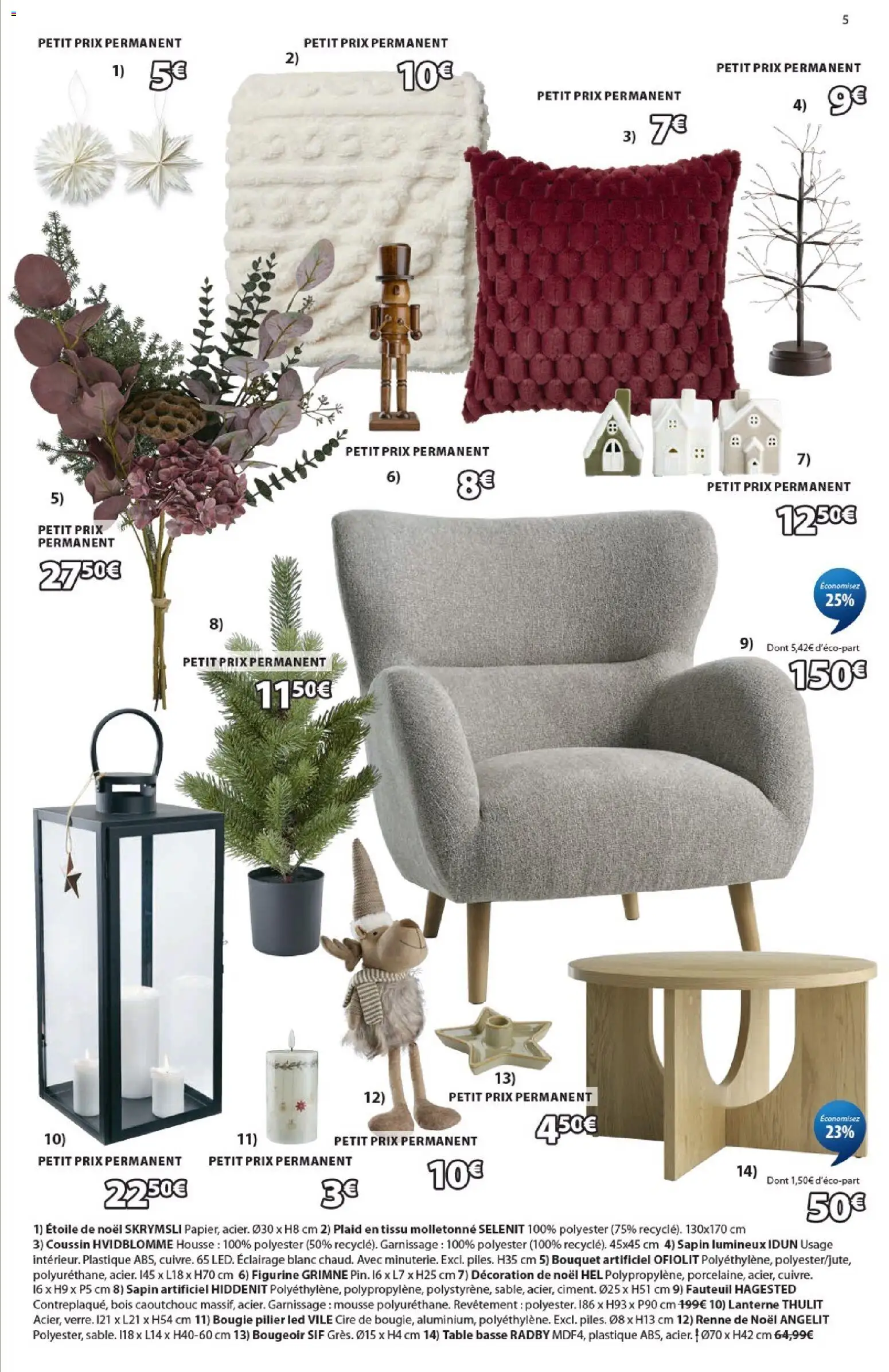 {H1} | Page: 5 | Produits: Figurine, Plaid, Decoration de noel, Fauteuil