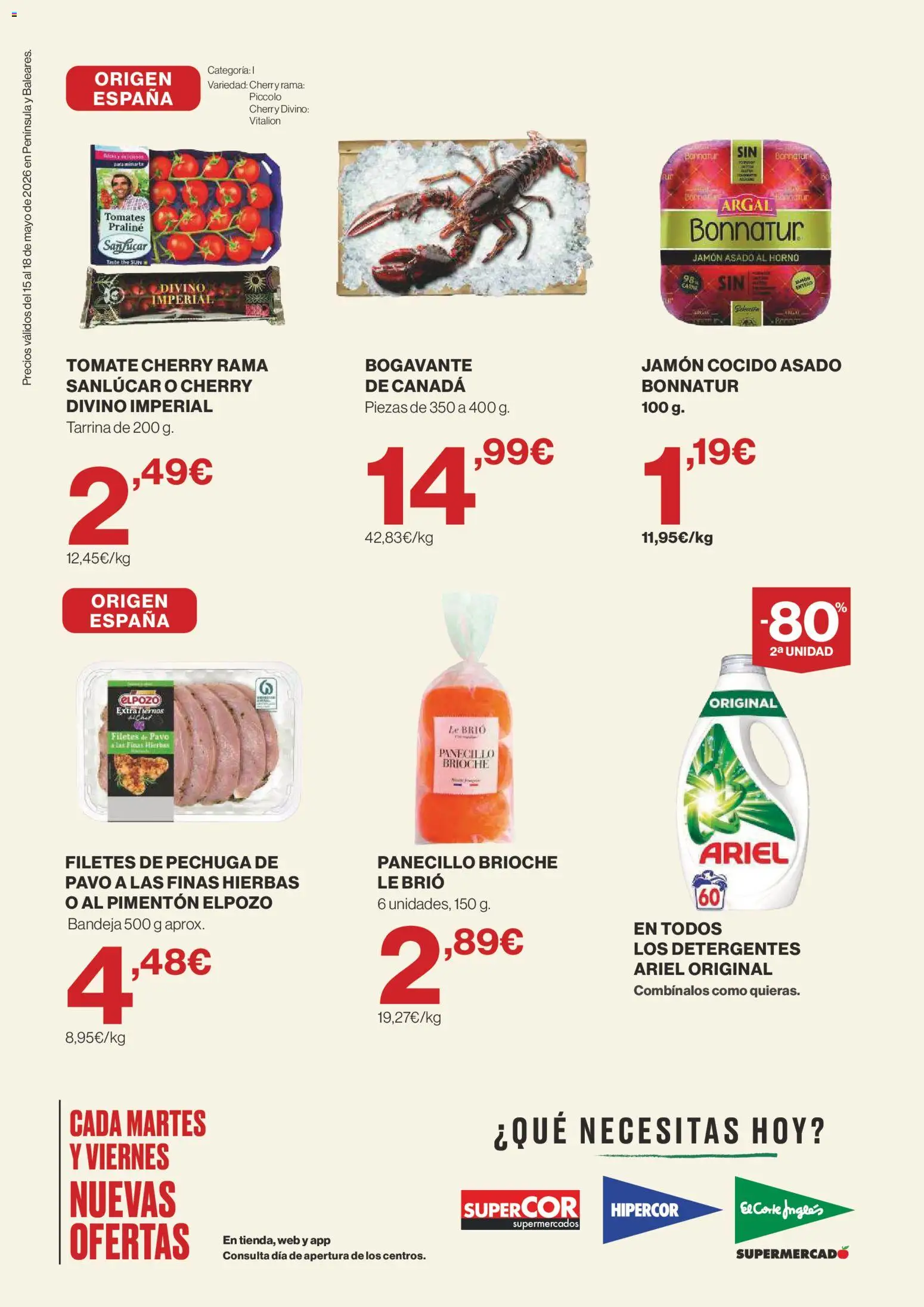 El Corte Inglés ofertas │ válido desde el 15.05.2026 | Página: 2 | Productos: Jamón, Tomates, Horno, Bandeja