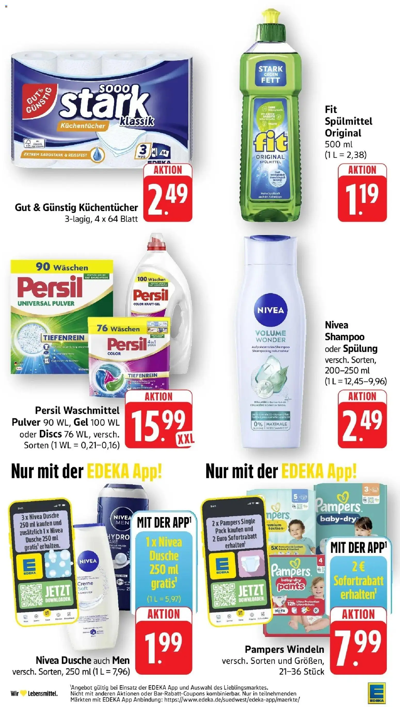 E center - E center: Wochenangebote – gültig ab 28.06.2026 | Seite: 36 | Produkte: Pampers, Shampoo, Creme, Waschmittel