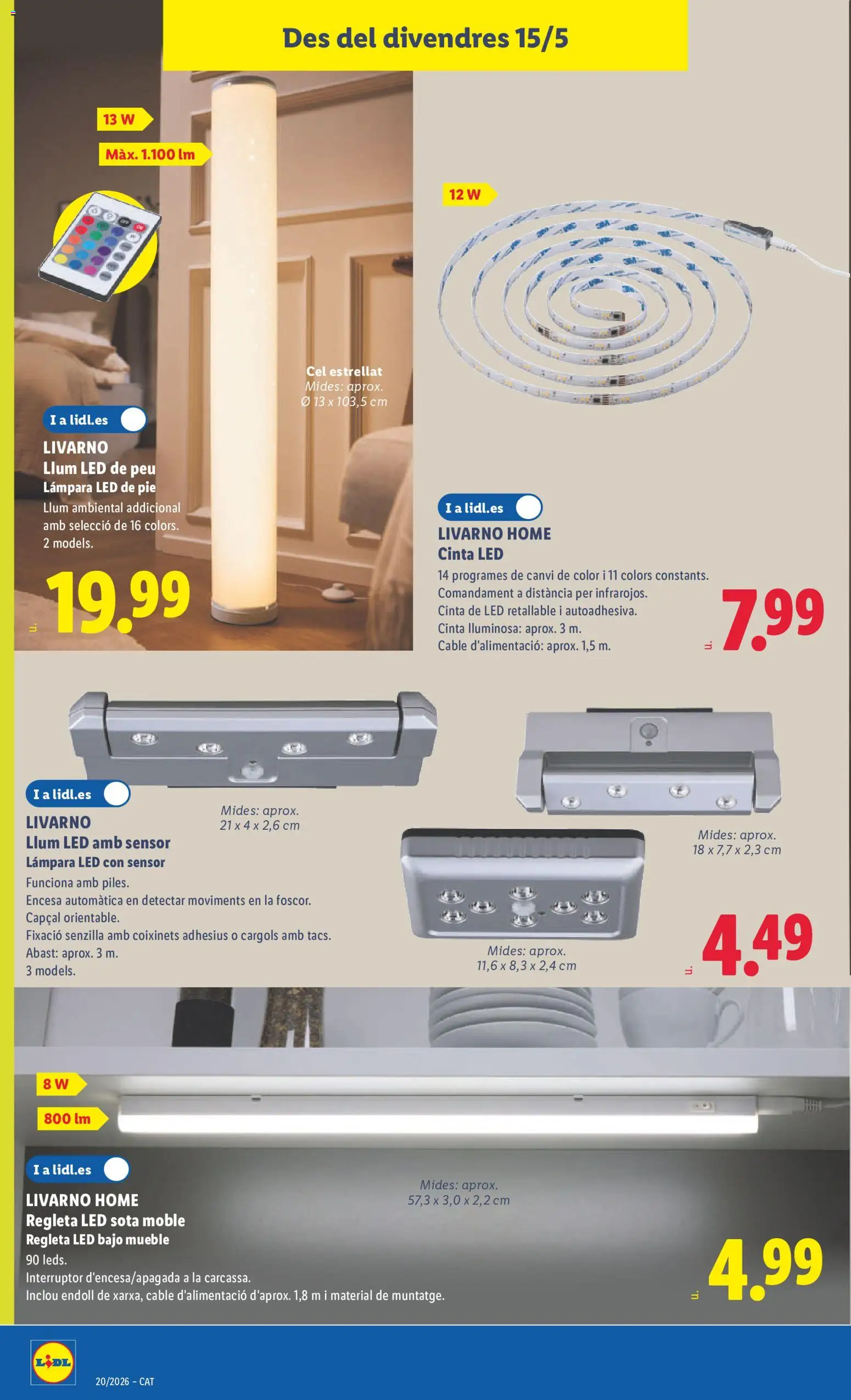 Lidl folleto de bazar │ válido desde el 11.05.2026 | Página: 36 | Productos: Cable, Lámpara
