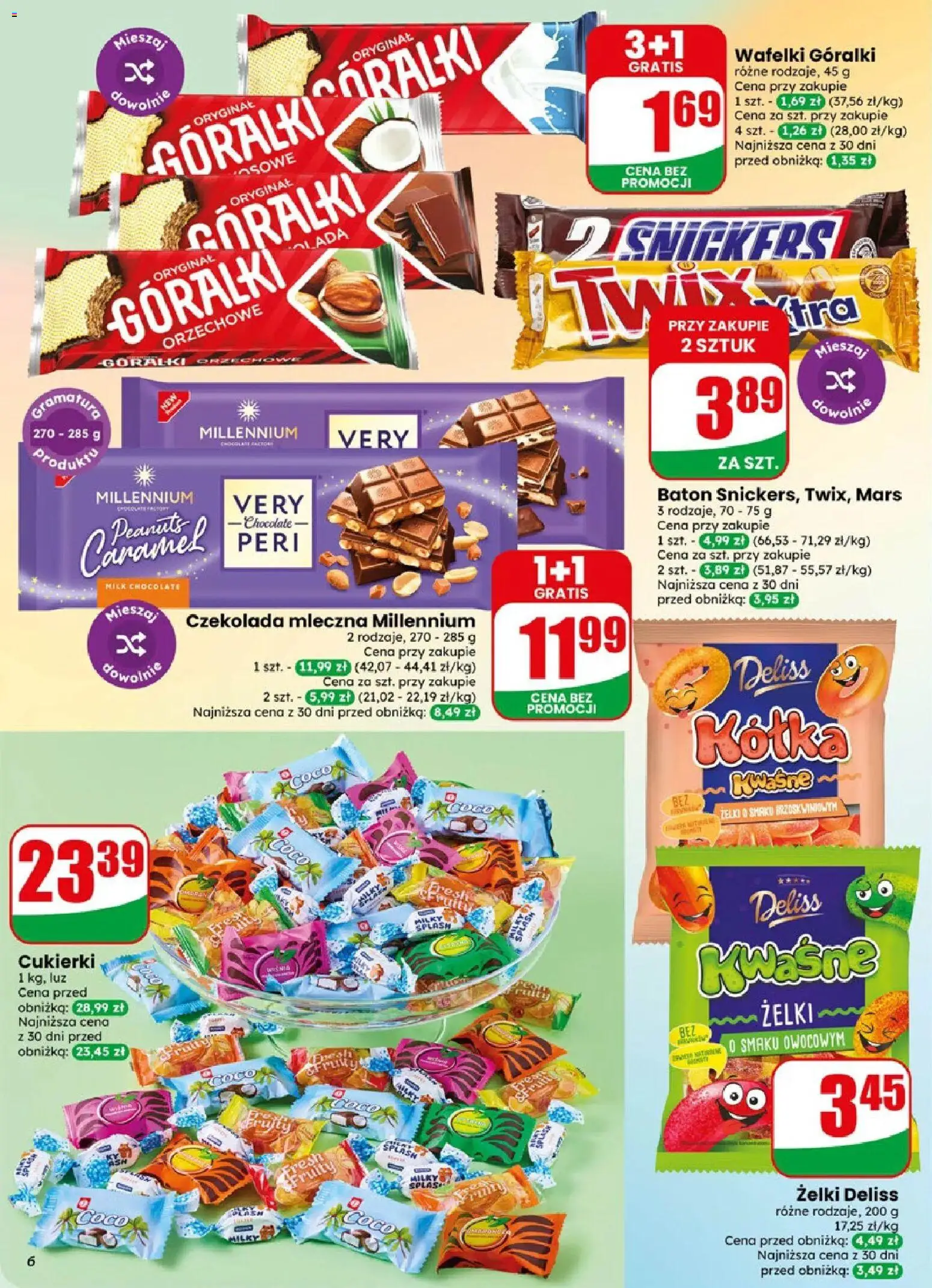 Dino gazetka od 06.05.2026 | Strona: 6 | Produkty: Czekolada mleczna, Baton, Wafelki, Cukierki