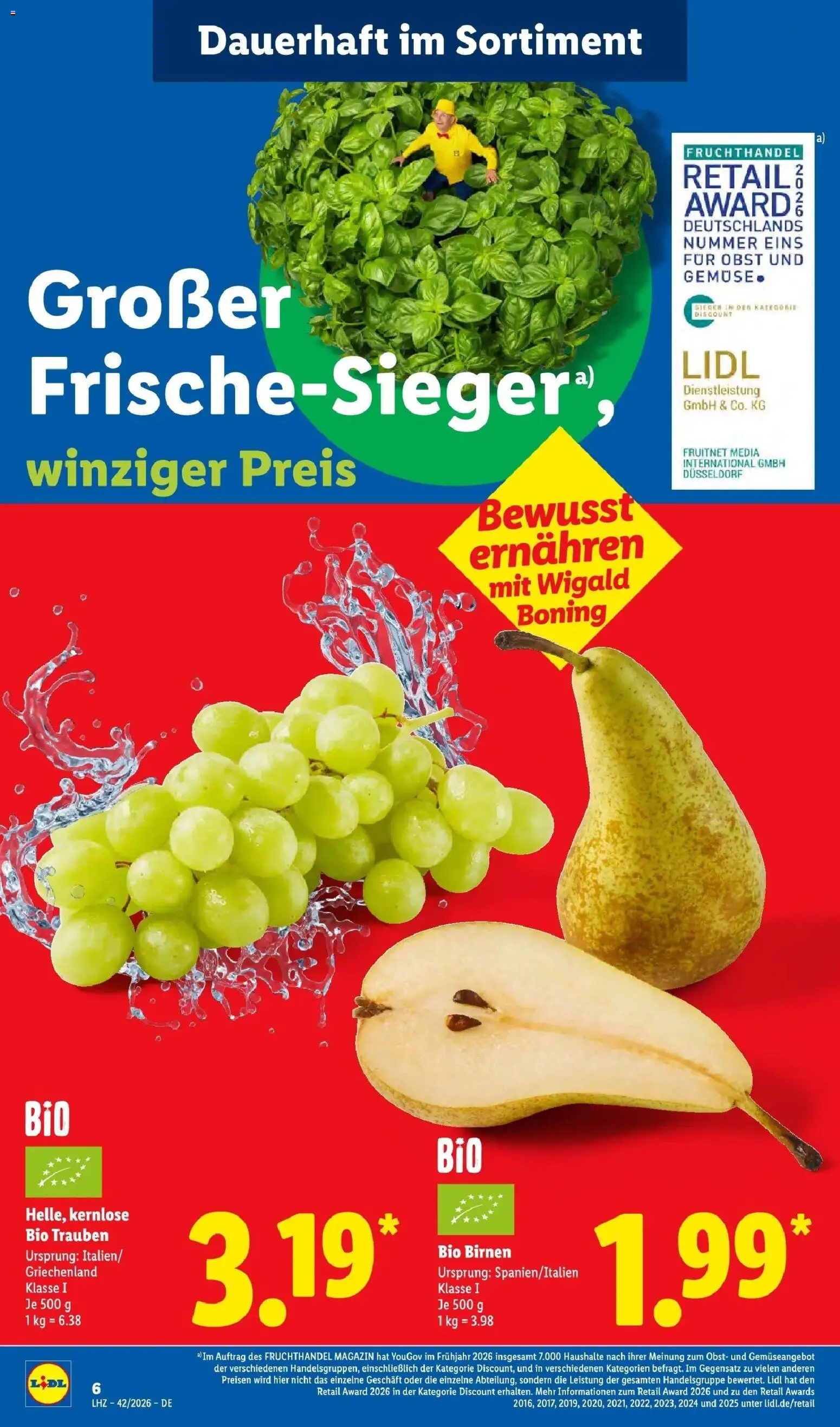 Lidl Prospekt Gladbeck-mitte (ab 12.10.2026) zum Blättern » Angebote | Seite: 10 | Produkte: Trauben, Gemüse, Obst, Magazin