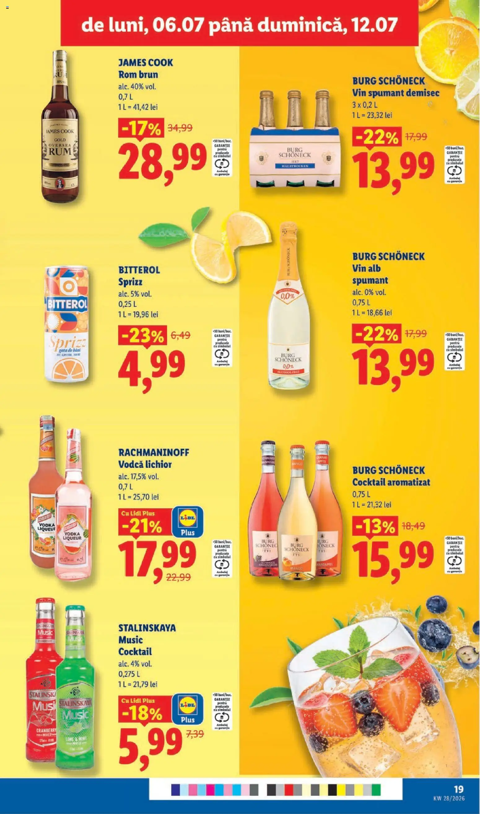 Noul catalog Lidl – valabil de la 06.07.2026 | Pagină: 19 | Produse: Su ısıtıcı, Vin, Cocktail, Rom