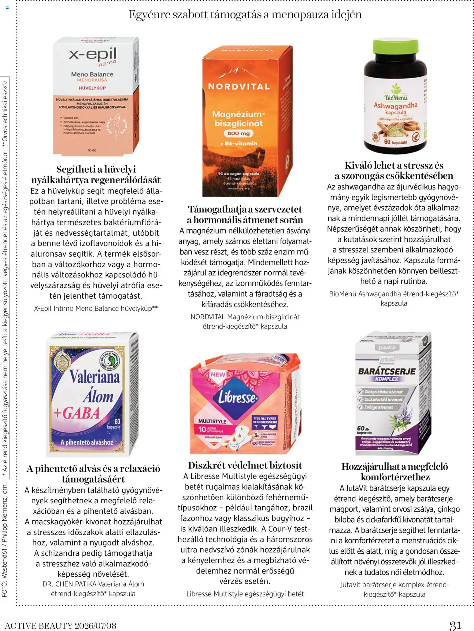 DM Drogerie Markt akciós ujság - amely érvényes a következő dátumtól: 2026.07.16. | Oldal: 31 | Termékek: Tévé, Ginkgo biloba, Fellépő, Fehérnemű