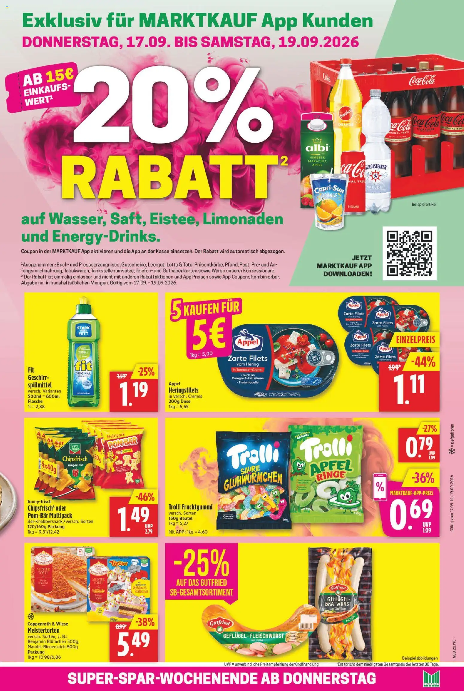 Marktkauf Prospekt – gültig ab 14.09.2026 | Seite: 23 | Produkte: Sinalco, Hering, Äpfel, Gerolsteiner
