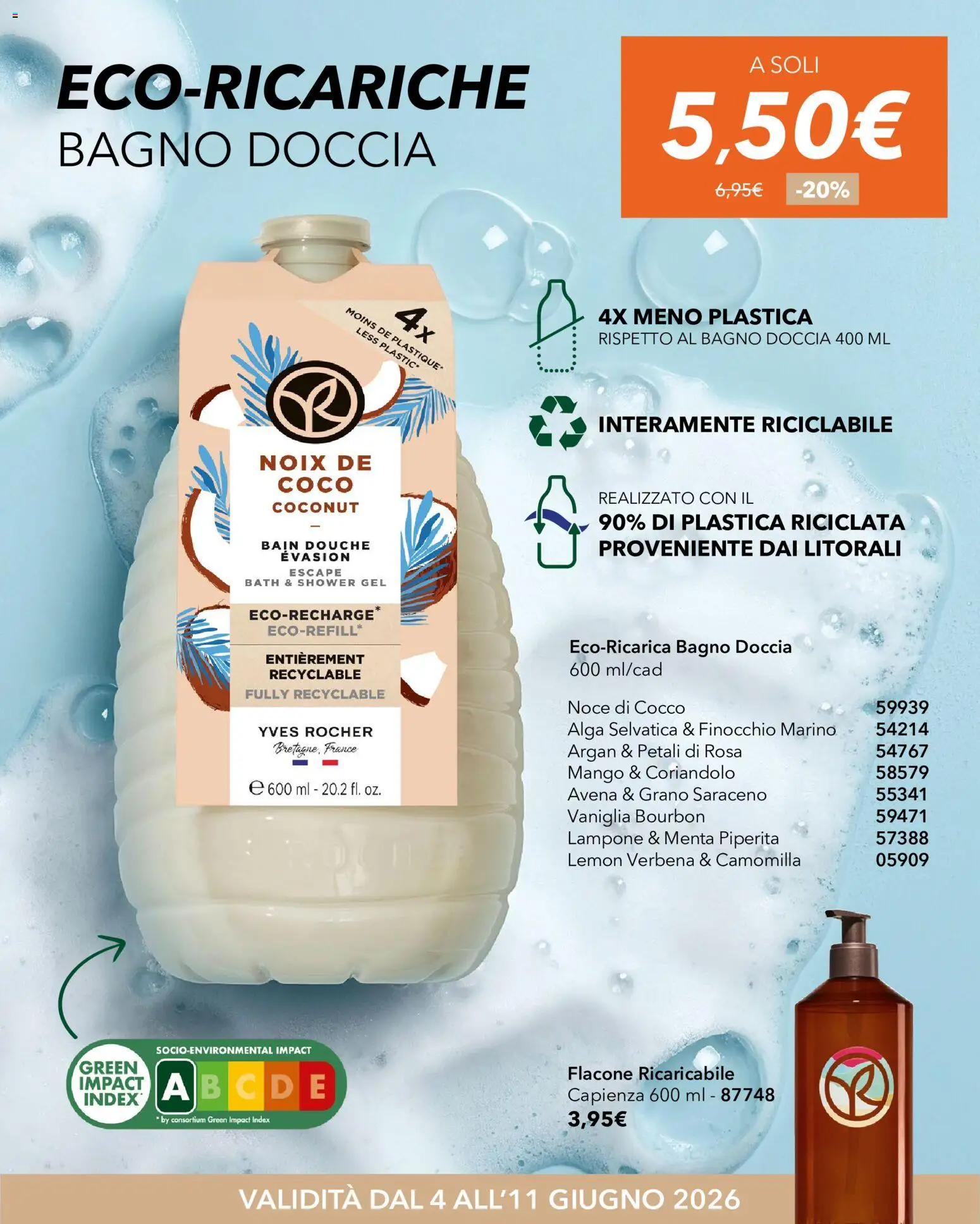 Volantino Yves Rocher del 04.06.2026 | Pagina: 3 | Prodotti: Mango, Lampone, Cocco, Bagno