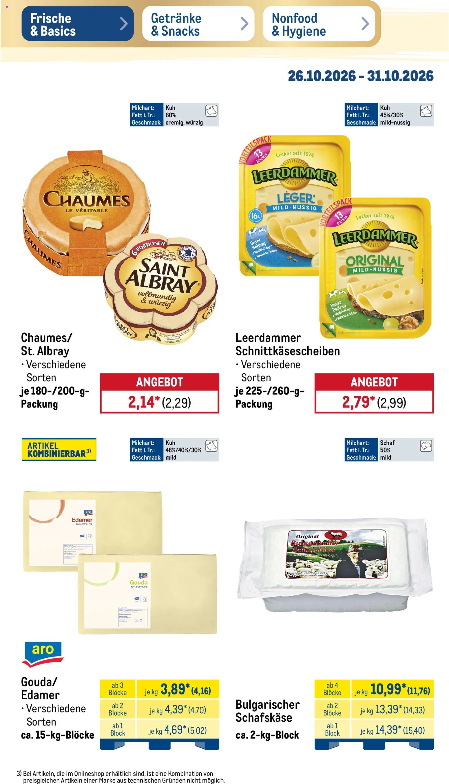 Metro NonFood-Angebote – gültig ab 26.10.2026 | Seite: 43 | Produkte: Kartoffeln, Speisequark