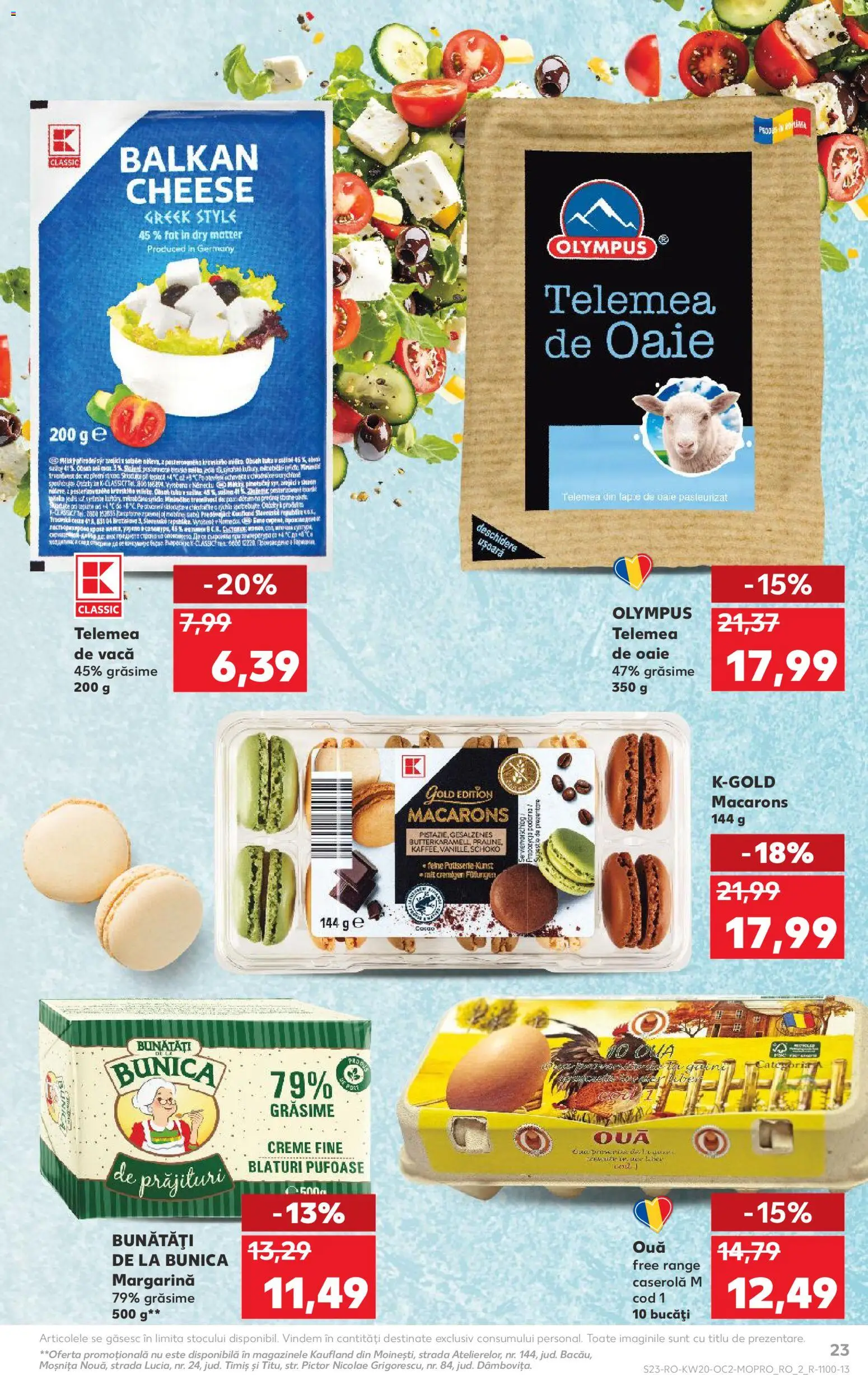 Noul catalog Kaufland – valabil de la 13.05.2026 | Pagină: 23 | Produse: Delgeç, Ouă, Macarons