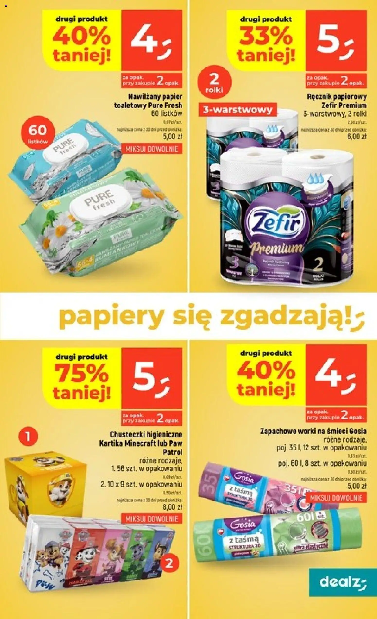 Dealz gazetka od 17.09.2026 | Strona: 37 | Produkty: Chusteczki, Rolki, Chusteczki higieniczne, Ręcznik papierowy