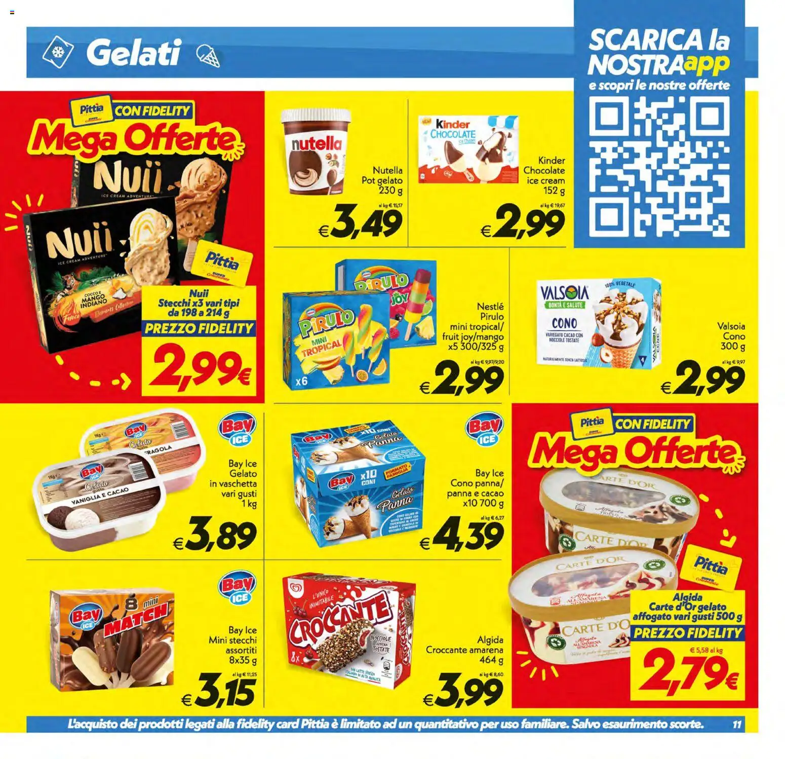 Volantino SuperConveniente del 08.05.2026 | Pagina: 11 | Prodotti: Gelato, Nocciole, Nutella, Amarena