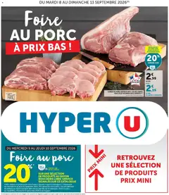 Hyper U - Prévisualisation de Hyper U - La foire au porc à prix bas valide à partir de 08/09/2026