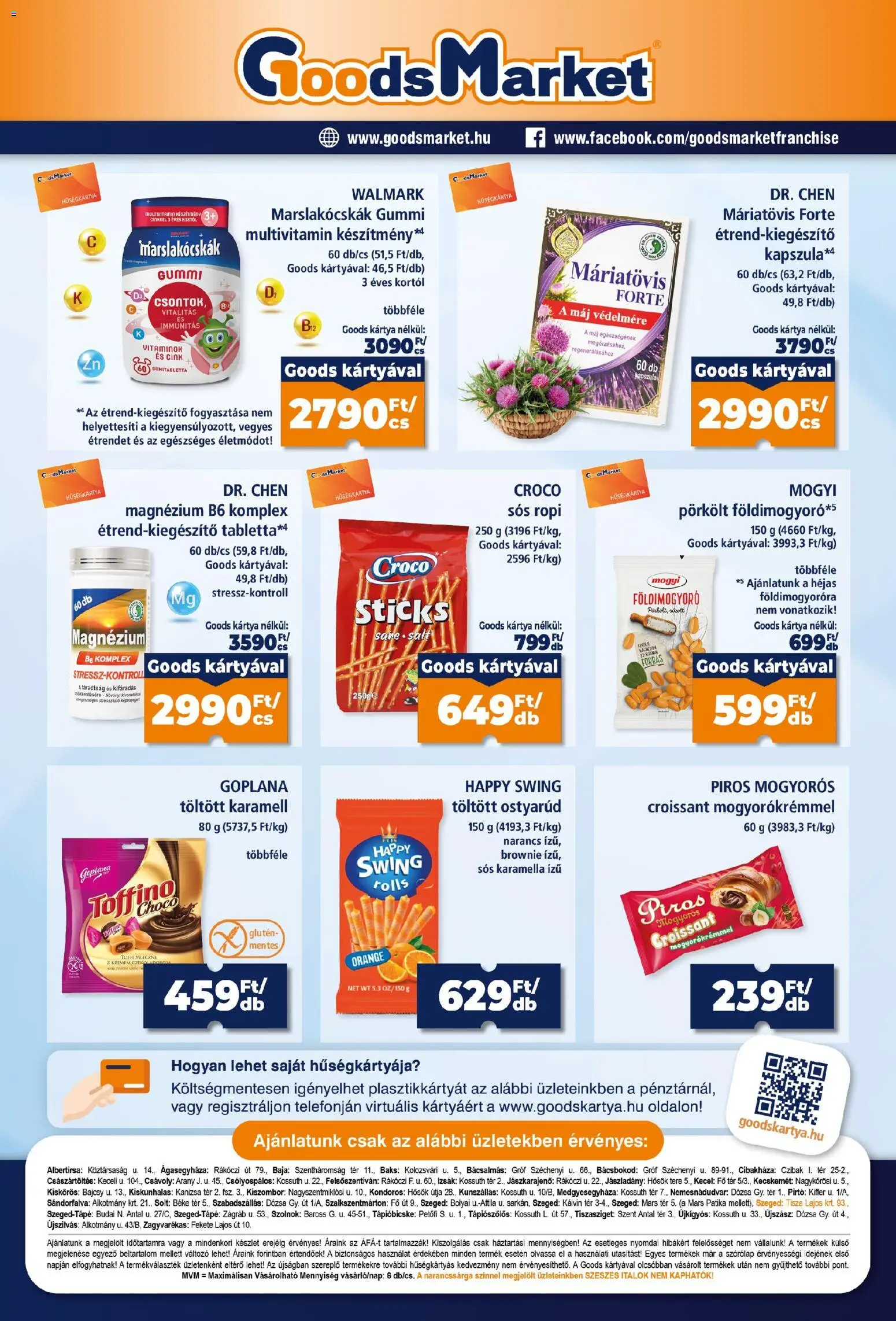 Goods Market akciós ujság - amely érvényes a következő dátumtól: 2026.09.03. | Oldal: 8 | Termékek: Magnézium, Croissant, Földimogyoró, Pörkölt
