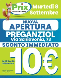 Anteprima del volantino Prix volantino Preganziol valido a partire dal 08/09/2026