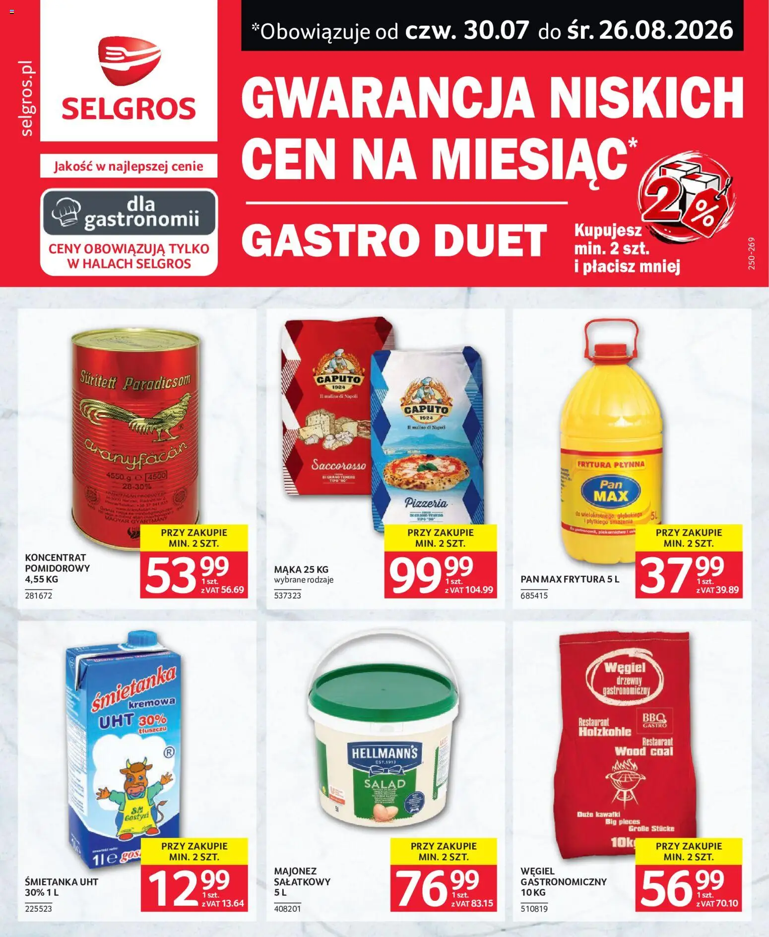 Selgros cash&carry gazetka - Gastro Duet od 30.07.2026 | Strona: 1 | Produkty: Frytura, Majonez