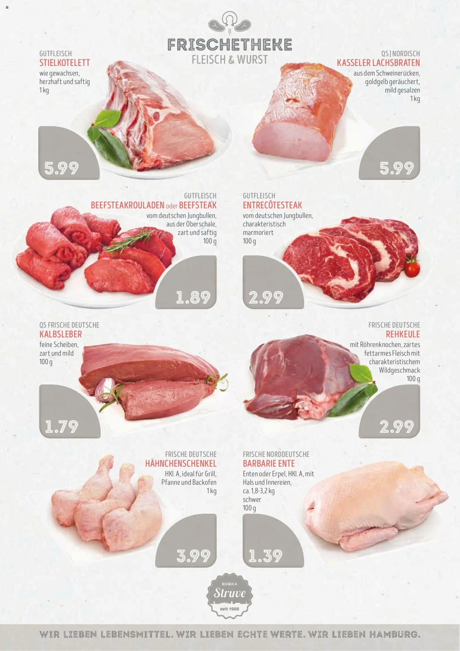 Edeka Struve Prospekt – gültig ab 02.11.2026 | Seite: 4 | Produkte: Hahnchenschenkel, Wurst, Fleisch, Ente