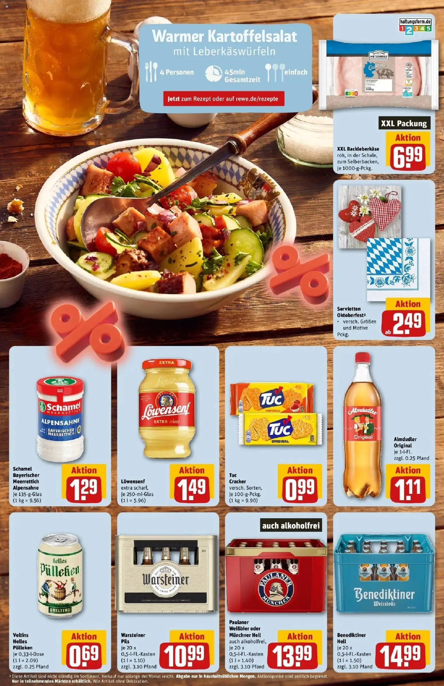 REWE Prospekt ab 14.09.2026 zum Blättern » Angebote | Seite: 13 | Produkte: Weißbier, Pils, Paulaner, Veltins