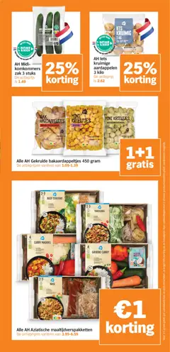 AH Midi-komkommers zak 3 stuks, AH Midi-komkommers, 3 pieces per package. - Voorbeeld van een folder van Albert Heijn, geldig van 01.06.2026 | Pagina: 10 | Producten: Kan, Komkommers, Krieltjes, Kész piskótalap