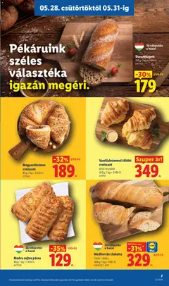Mediterrán ciabatta, Fehér / olívás, 300 g; 1 kg = 1097 Ft - amely érvényes a következő dátumtól: 28.05.2026 | Oldal: 7 | Termékek: Croissant, Párna, Ciabatta