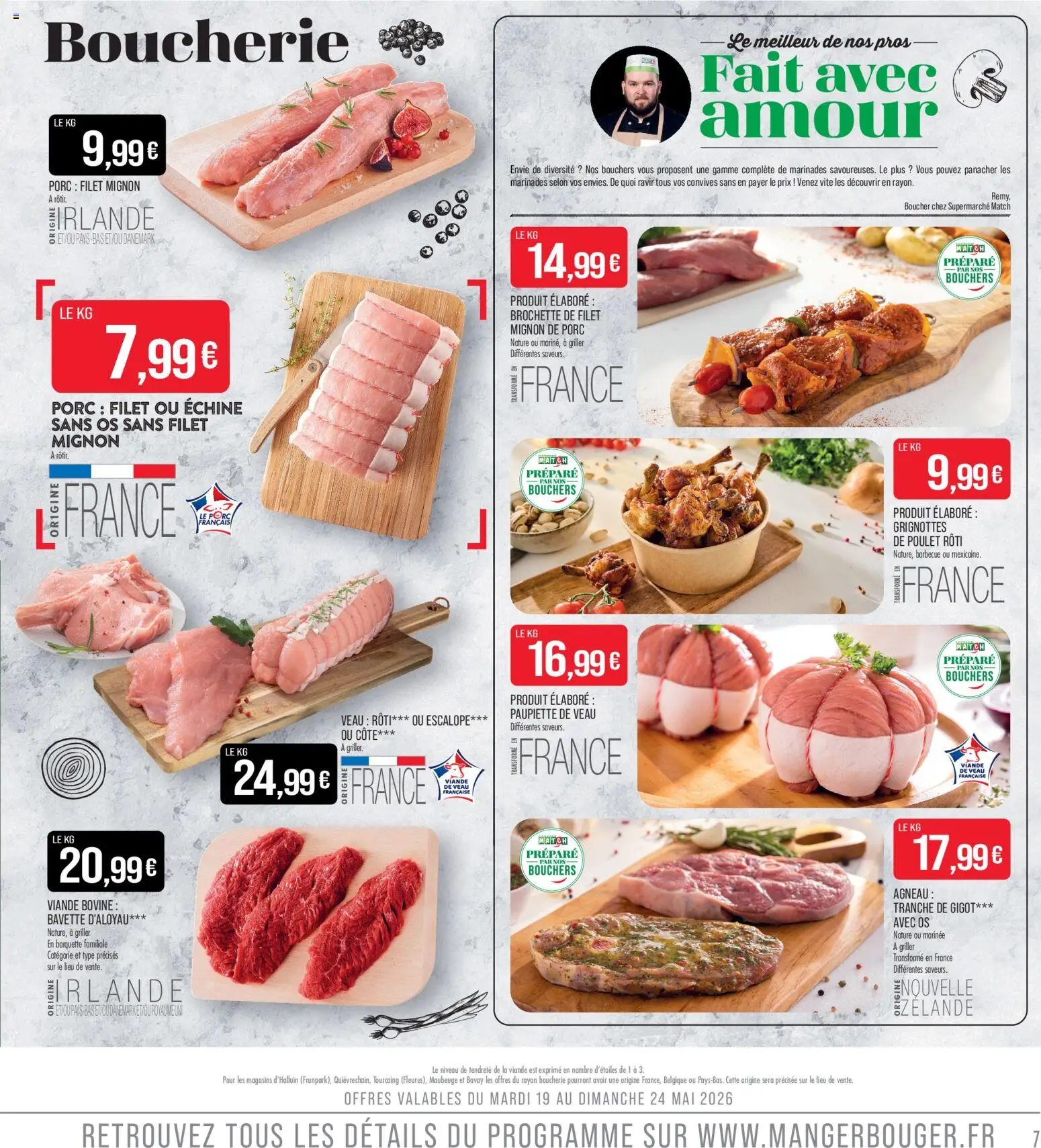 {H1} | Page: 7 | Produits: Barbecue, Bavette, Porc filet mignon, Viande bovine