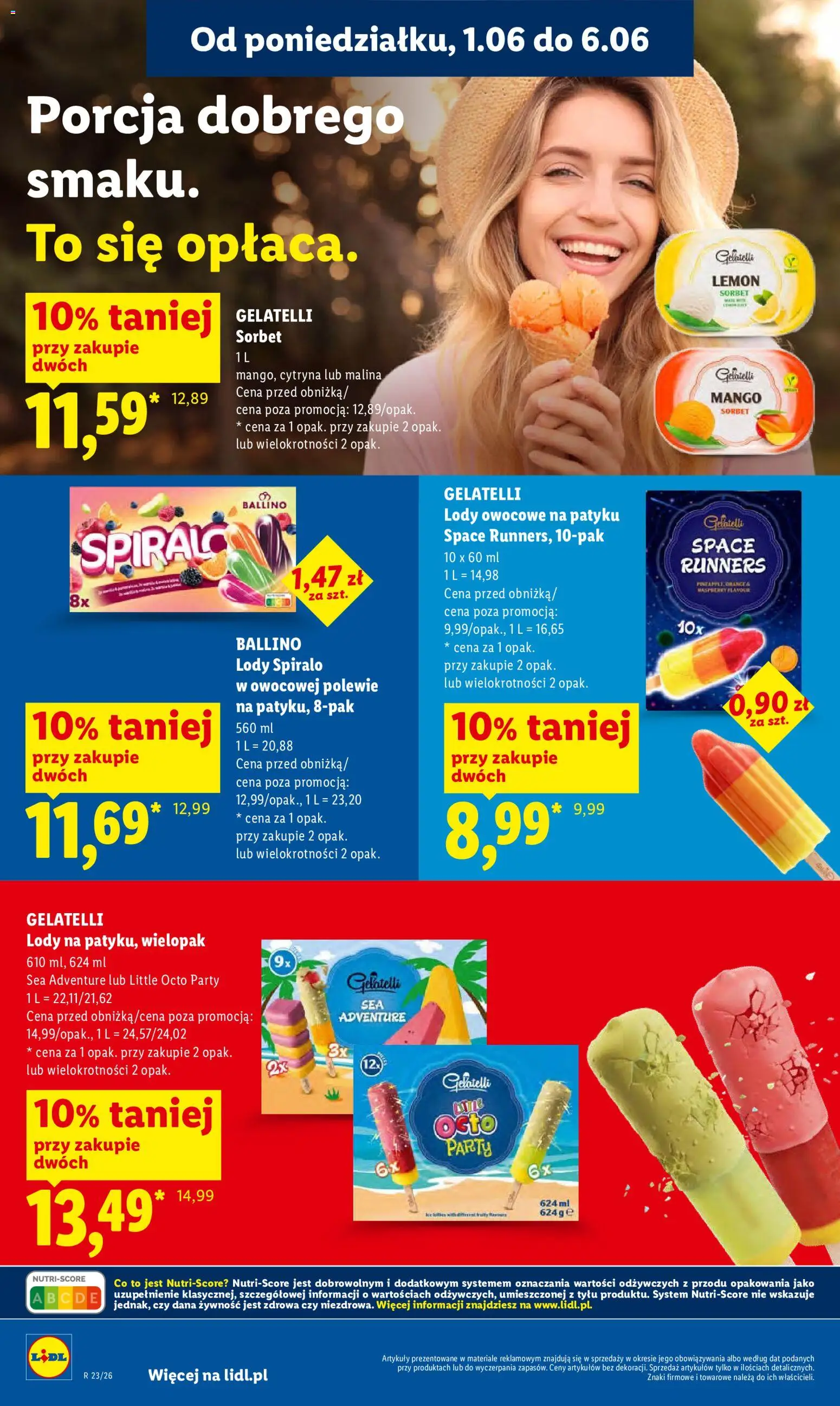 Lidl Polsko leták od 05.06.2026 | Strana: 62 | Produkty: Mango, Mango sorbet, Gelatelli, Sorbet
