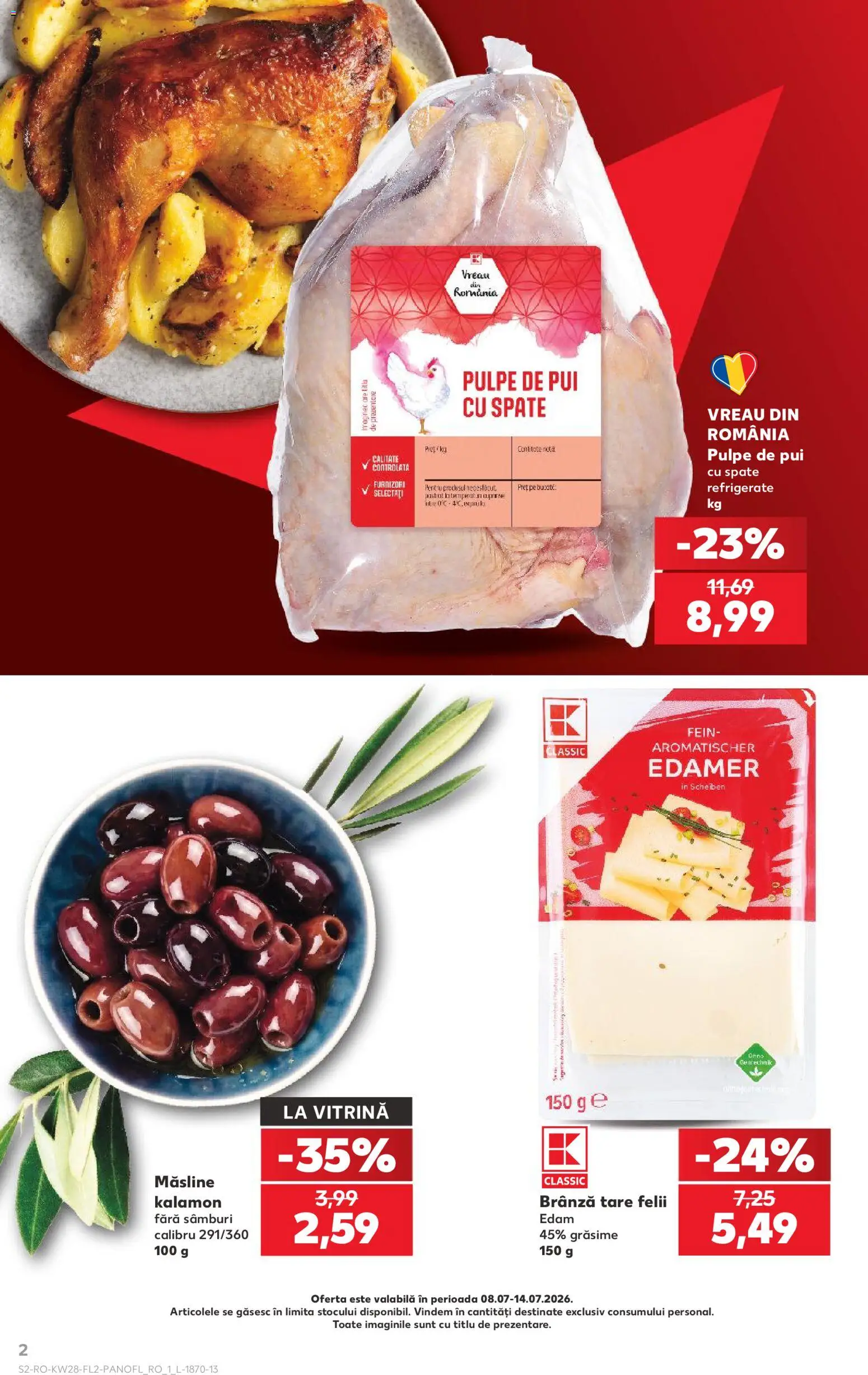 Noul catalog Kaufland – valabil de la 08.07.2026 | Pagină: 2 | Produse: Hacıyatmaz Kedi Oyuncağı, Vitrină, Măsline, Brânză