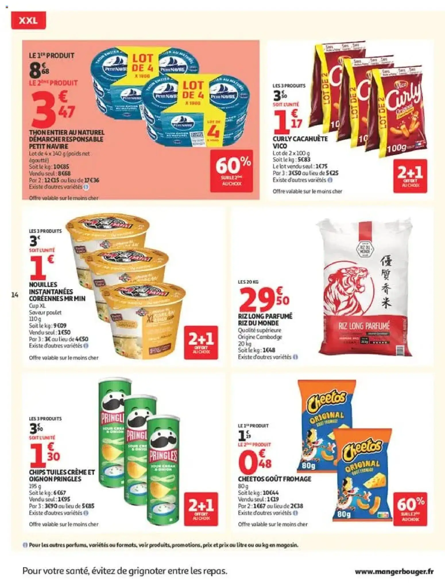 {H1} | Page: 14 | Produits: Nouilles instantanées, Snacks, Poids, Riz
